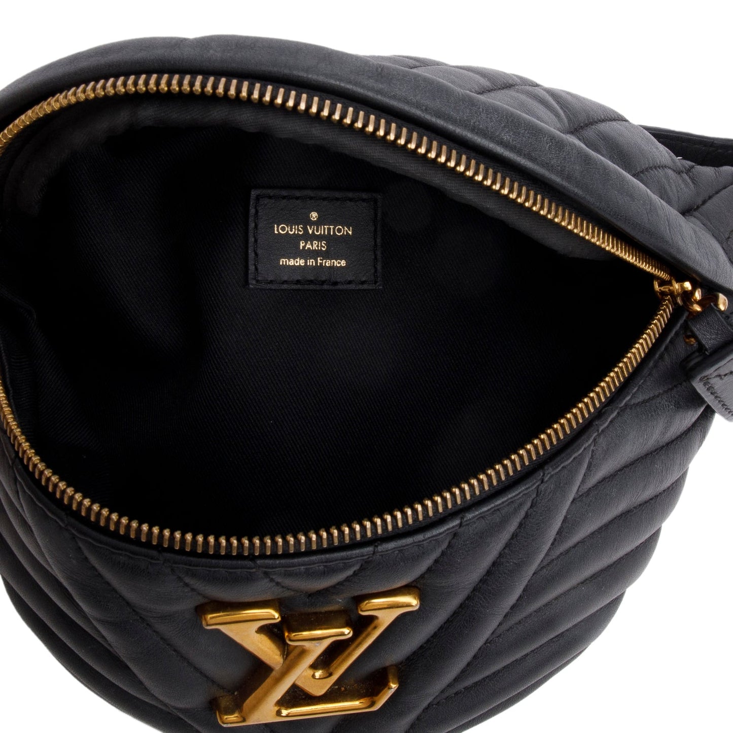 Louis Vuitton Black Cowhide Leather New Wave Belt Bag