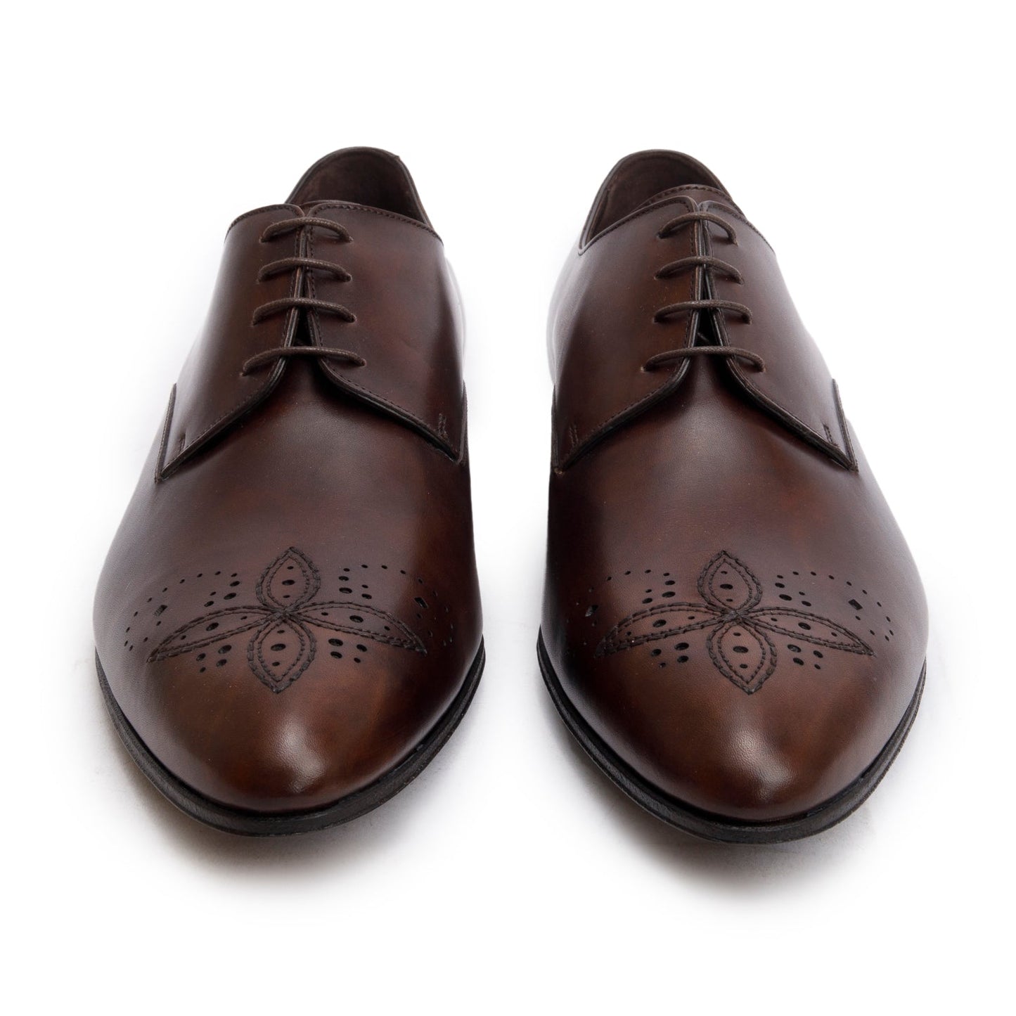 Louis Vuitton Brown Leather Mayflower Derby Shoes, Men's Size 8.5