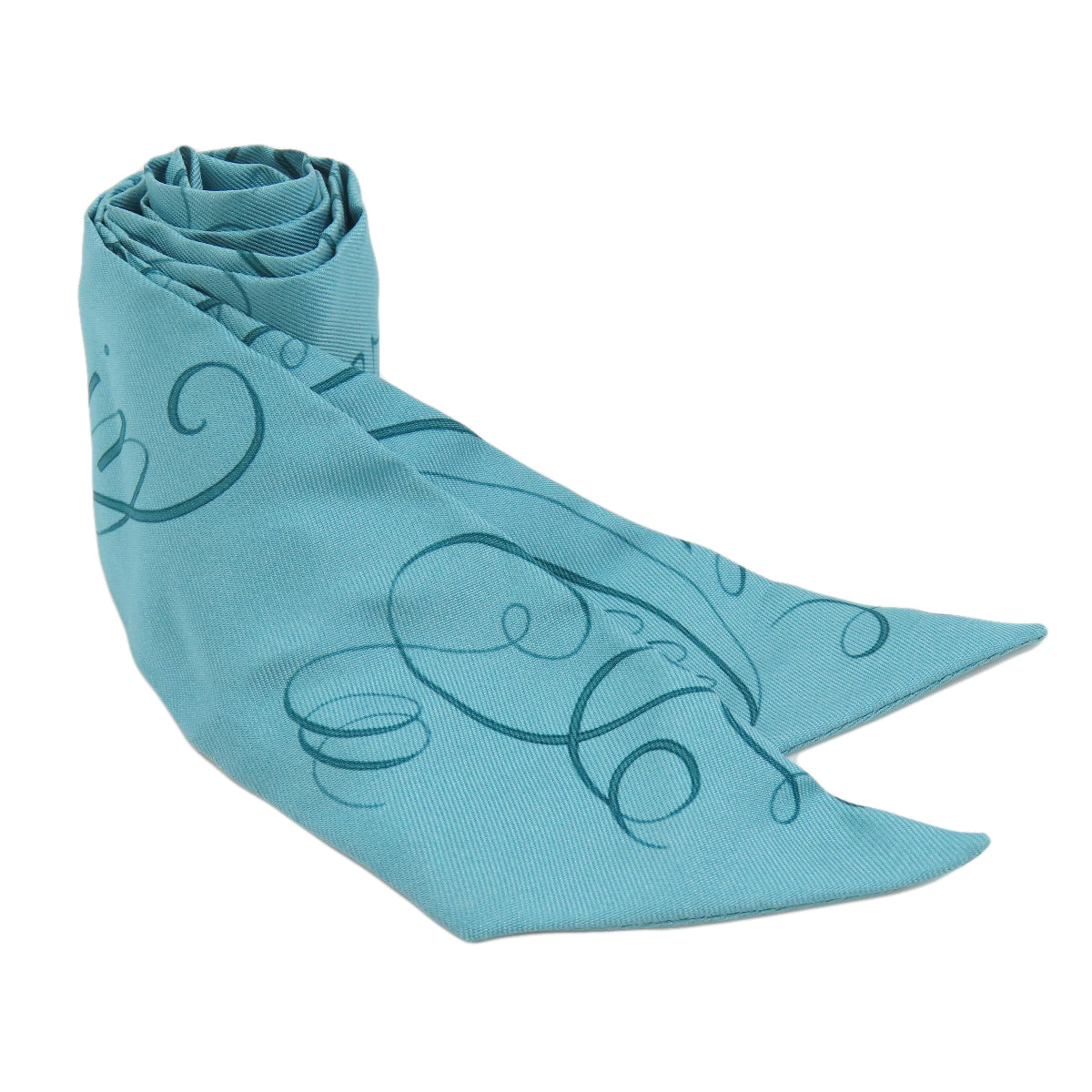HERMES scarf silk blue Twilly Women