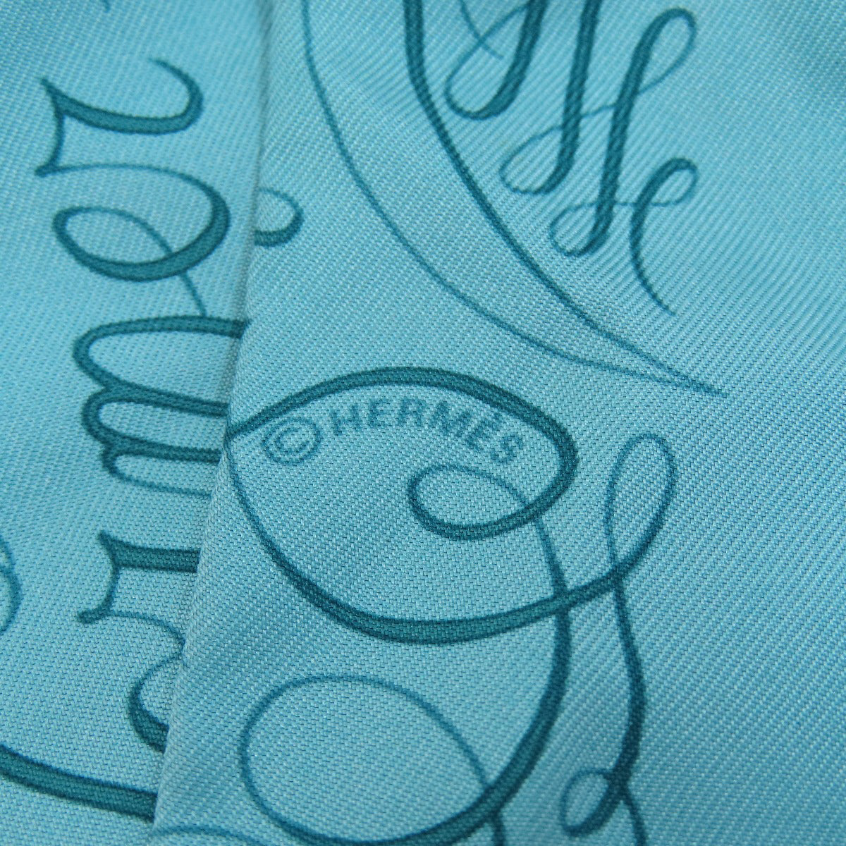 HERMES scarf silk blue Twilly Women