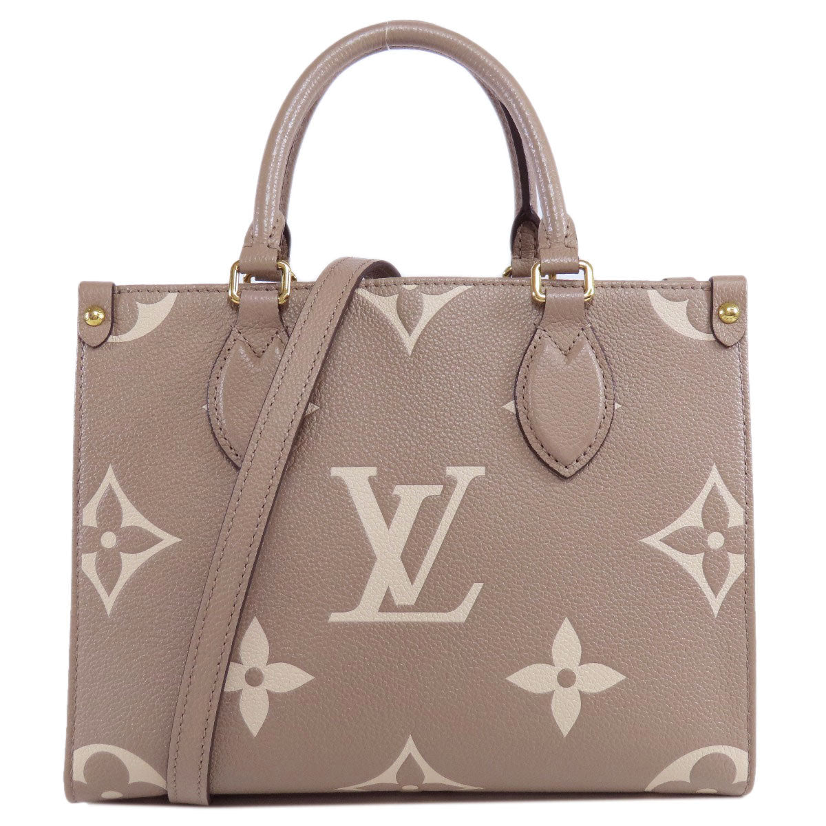 LOUIS VUITTON Handbag M45779 Ann Platt gray On the Go PM Tourtrail CrÃ¨me