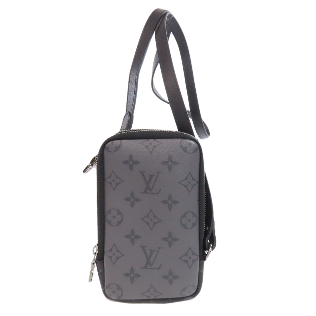LOUIS VUITTON Shoulder strap M69534 Monogram Eclipse black Double phone pouch mens