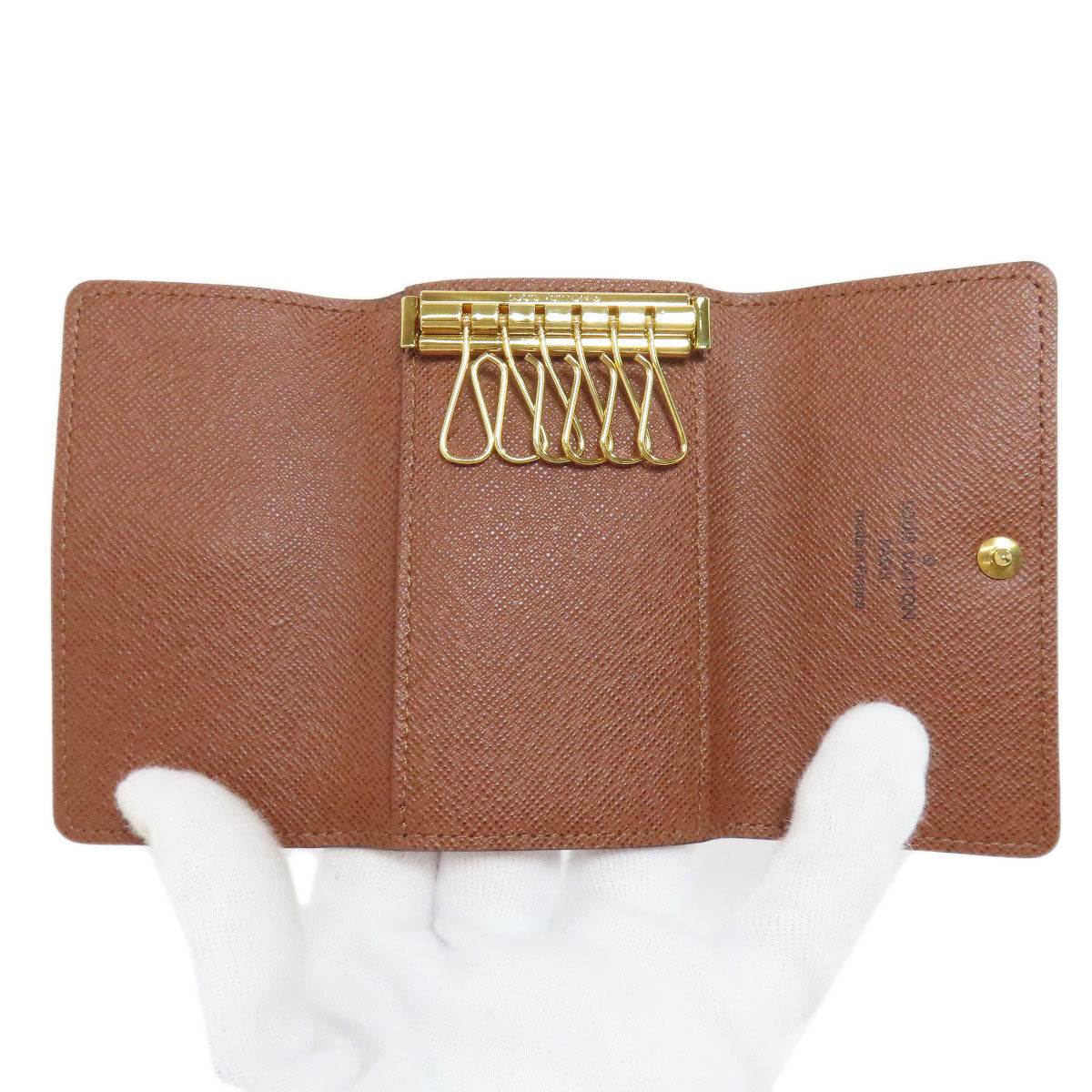 LOUIS VUITTON Key case Key holder  M62630 Monogram canvas Brown Multicles6 Women(Unisex)