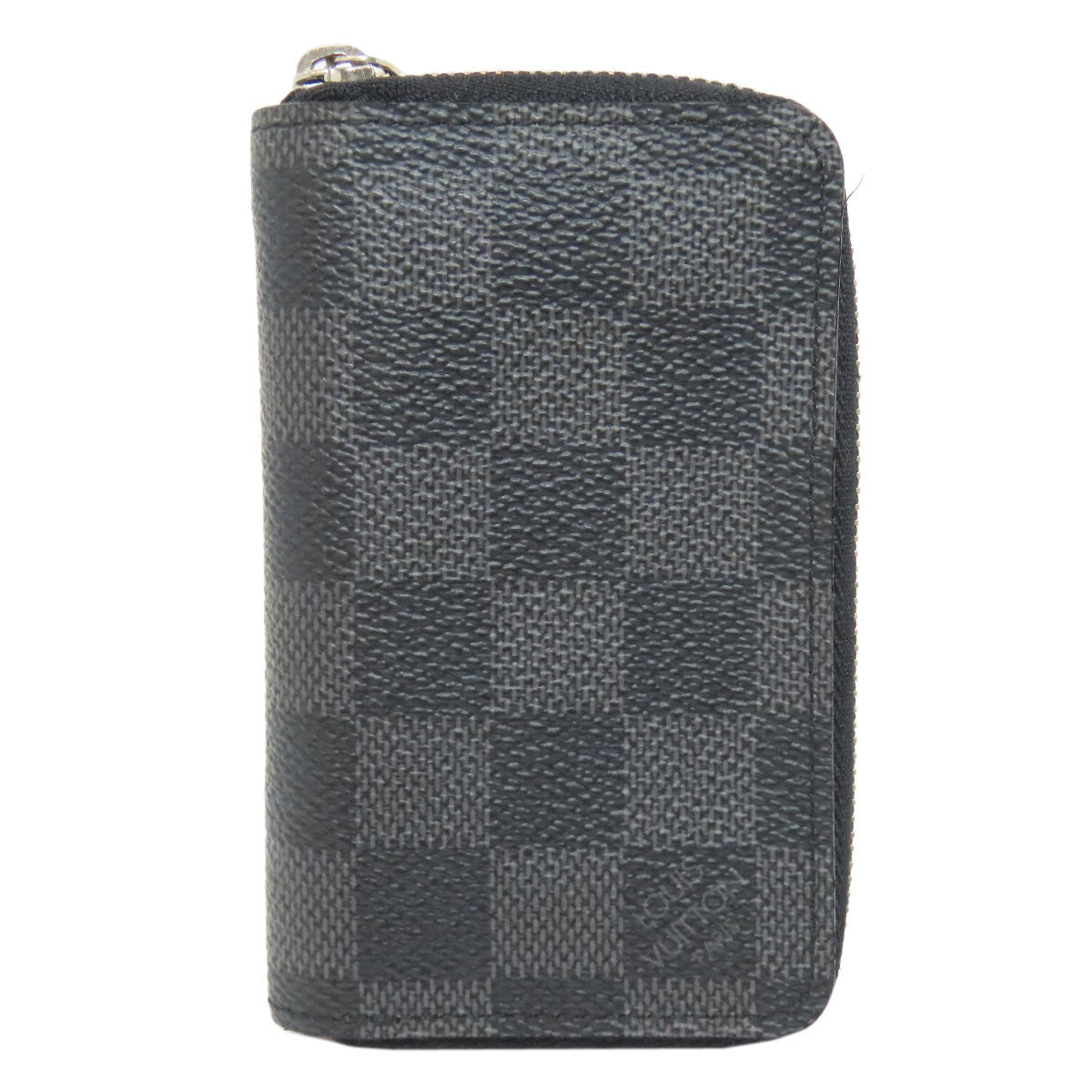 LOUIS VUITTON Coin case N63076 Damier canvas black Zippy coin purse mens