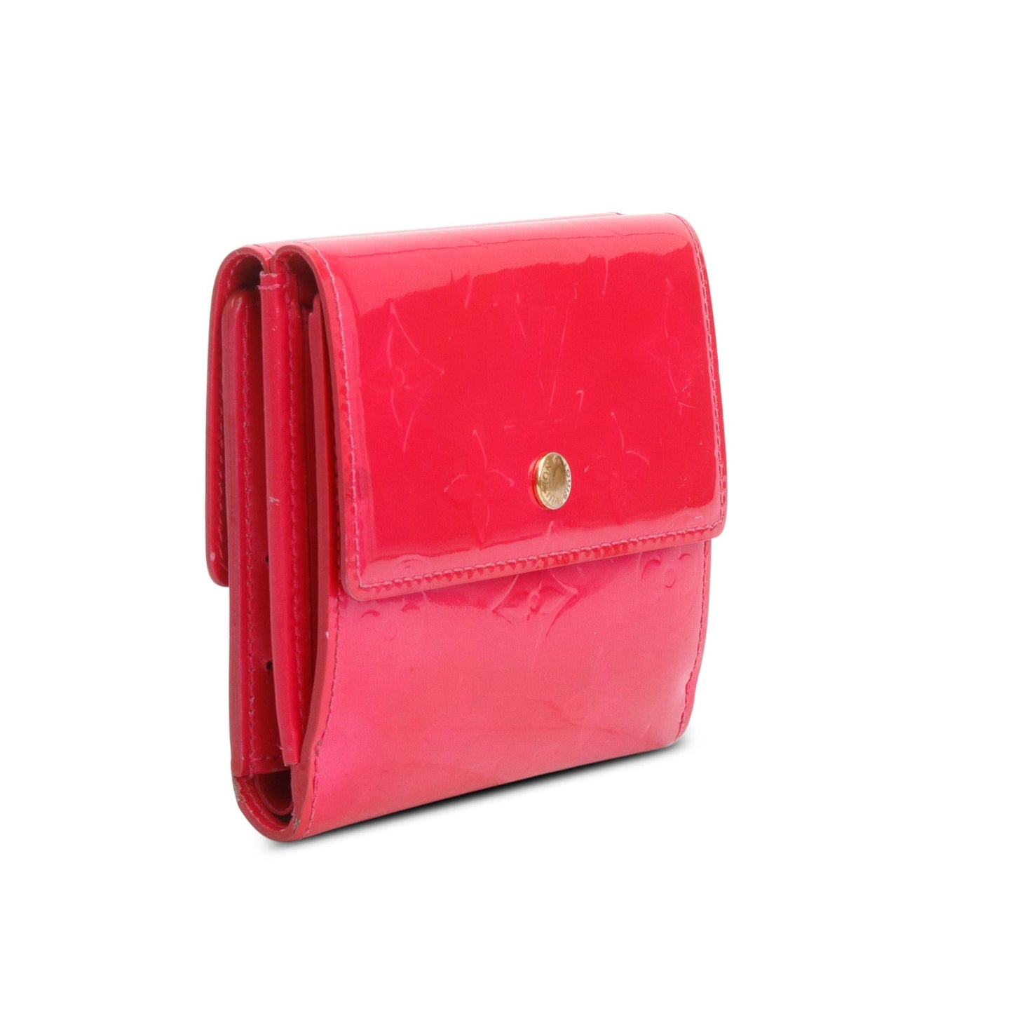 Louis Vuitton Pink Vernis Leather Elise Wallet