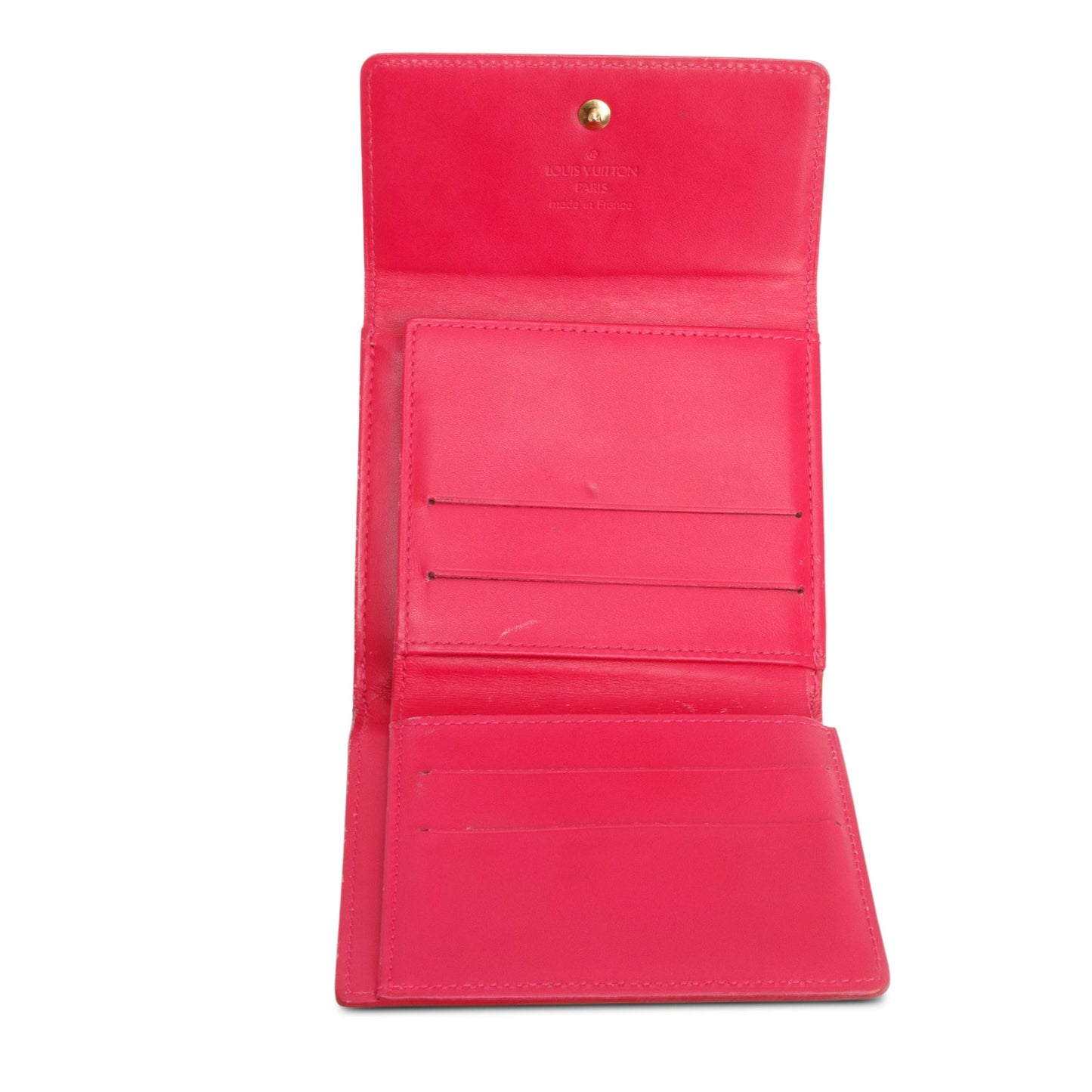 Louis Vuitton Pink Vernis Leather Elise Wallet