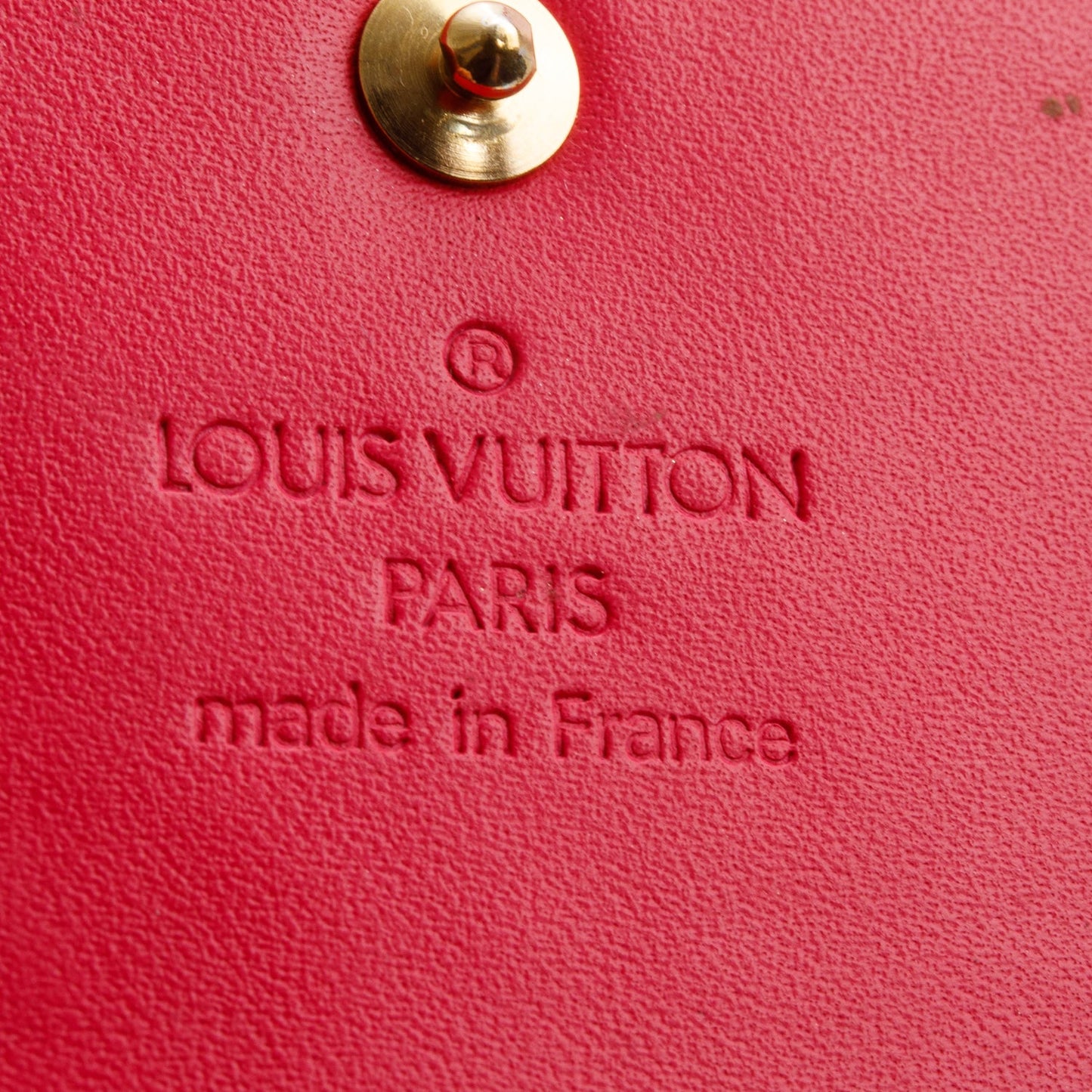 Louis Vuitton Pink Vernis Leather Elise Wallet