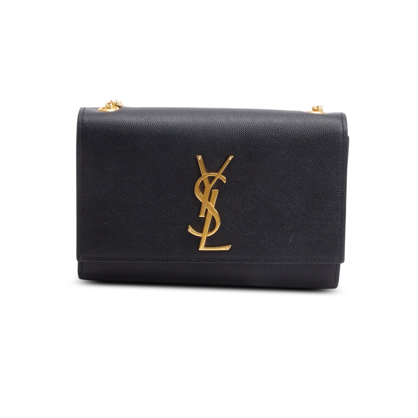 Saint Laurent 2020 Black Grain De Poudre Small Monogram Kate Satchel