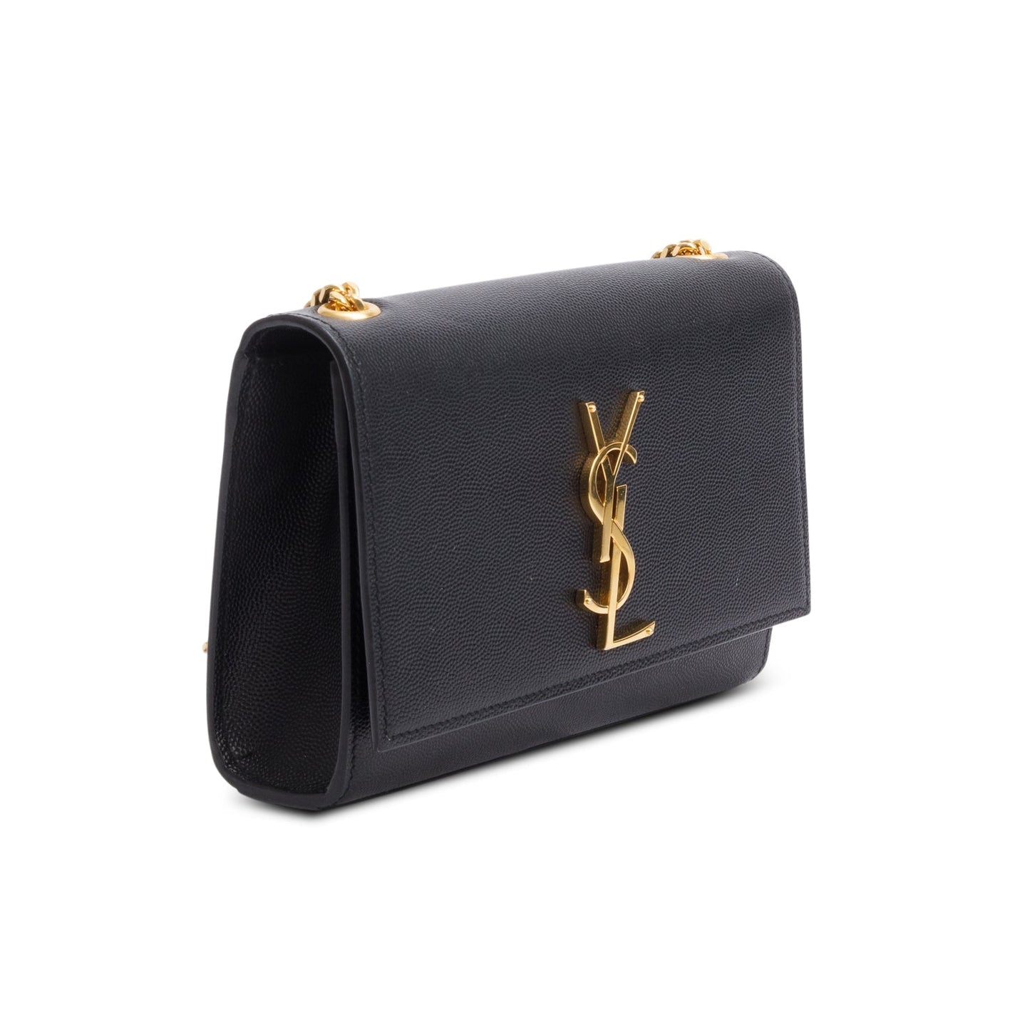 Saint Laurent 2020 Black Grain De Poudre Small Monogram Kate Satchel