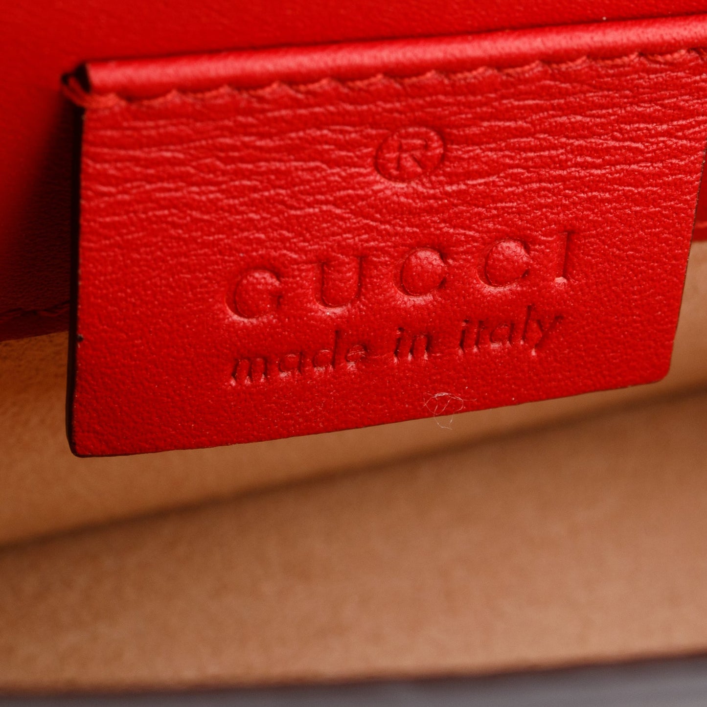 Gucci Red Patent Embroidered Super Mini Sylvie Chain Shoulder Bag