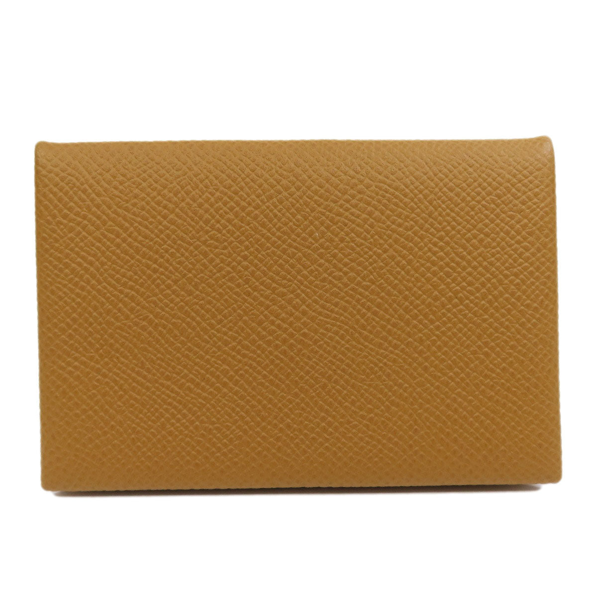 HERMES Card Case Epsom Brown Calvi SilverMetal Women(Unisex)