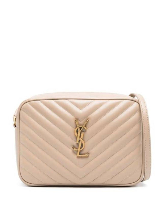 Luxury Saint Laurent Trending 2025 Lou Logo Quilting Cross Bag Beige