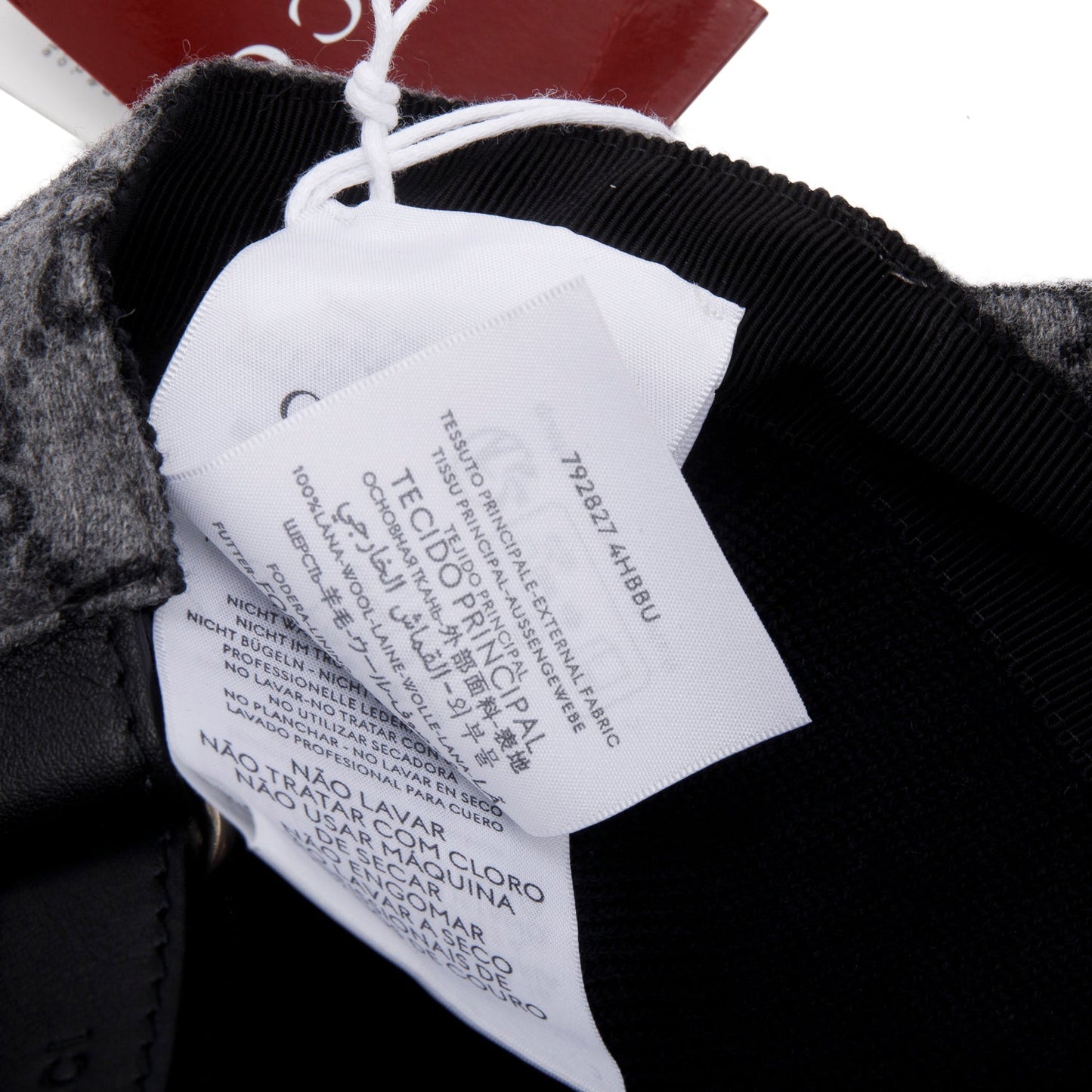Gucci Grey Wool GG Monogram Baseball Hat, Size M 58