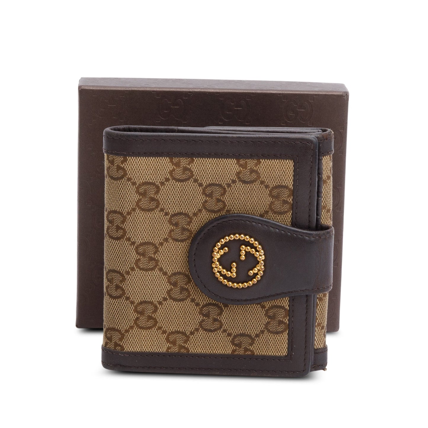 Gucci Beige GG Supreme Bi-Fold Wallet