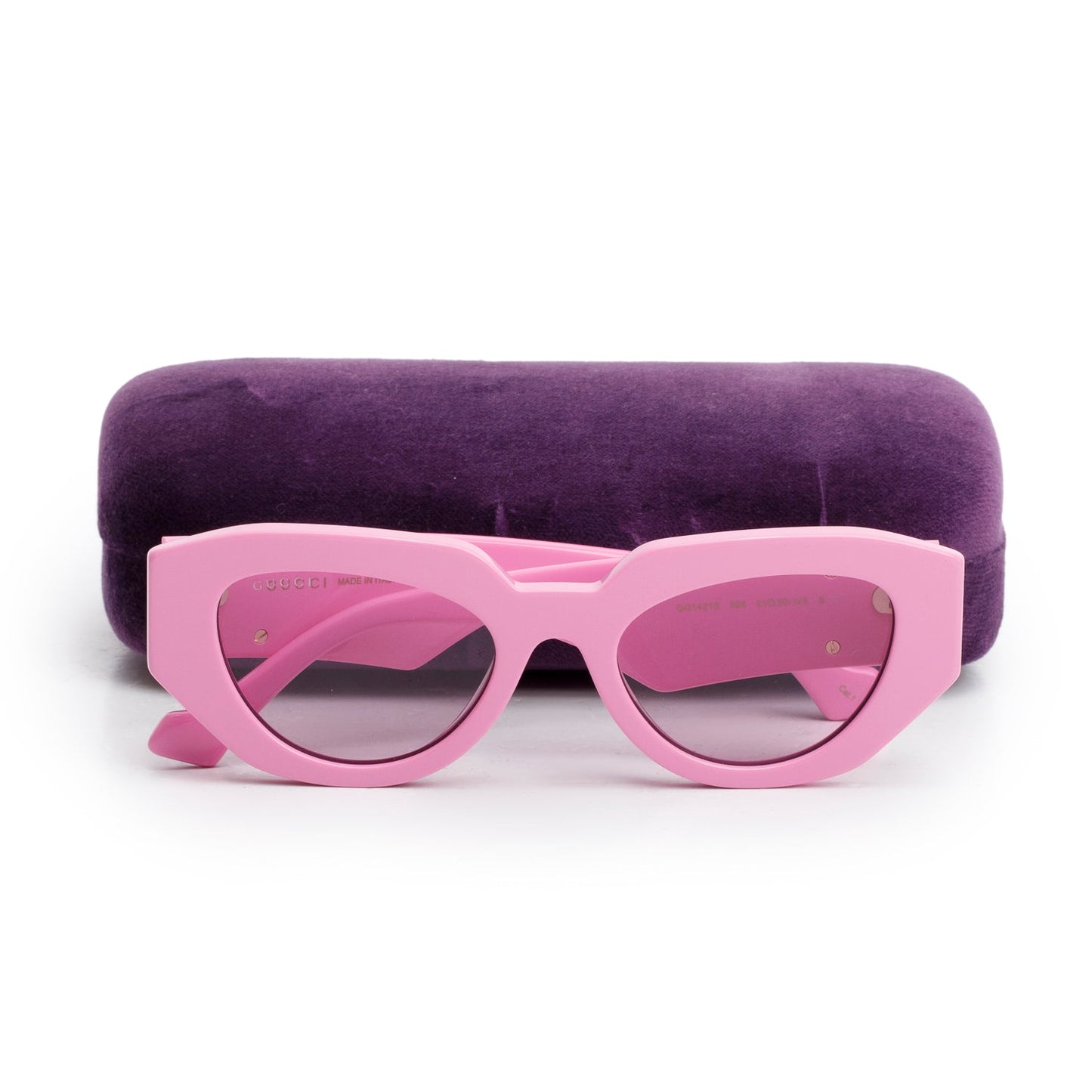 Gucci GG1421S Pink Acetate GG Marmont Cat-Eye Sunglasses
