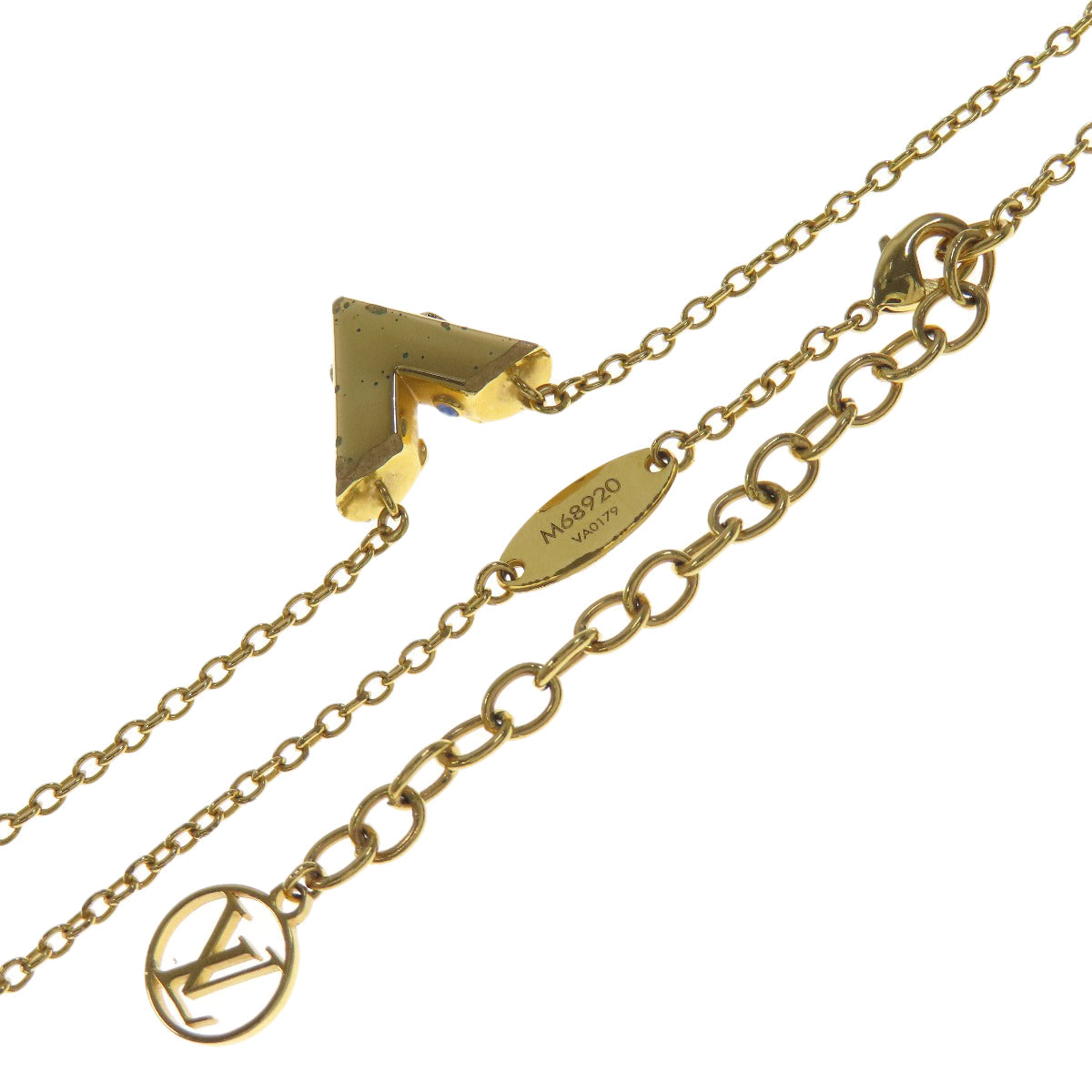 LOUIS VUITTON Necklace M68920 metallic gold Collier Essential V Planet Women