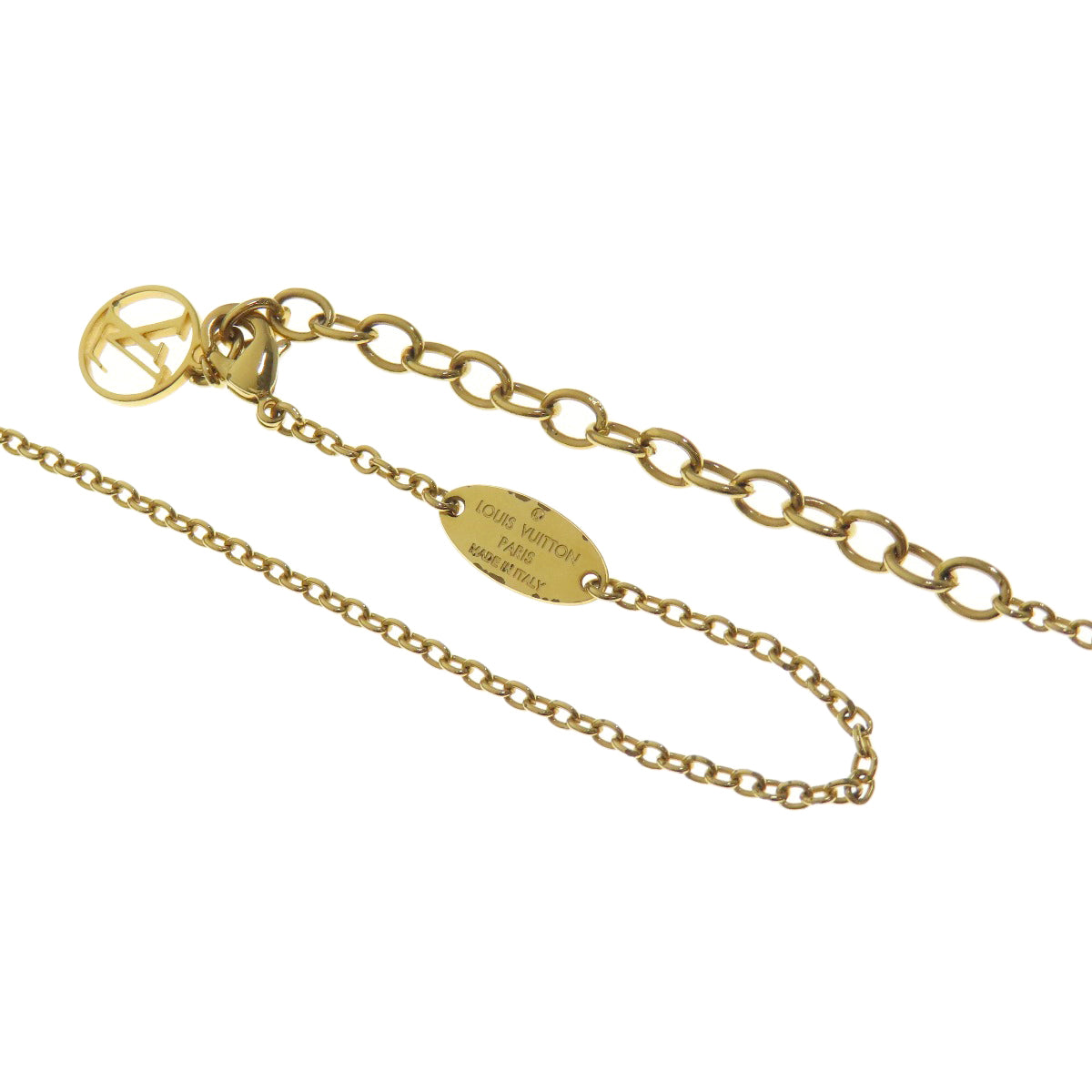 LOUIS VUITTON Necklace M68920 metallic gold Collier Essential V Planet Women
