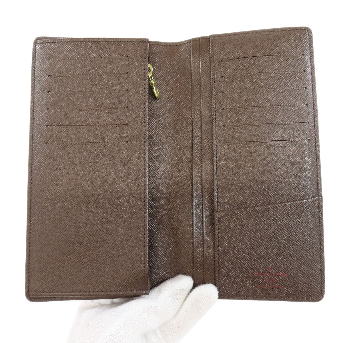 LOUIS VUITTON Long Wallet Purse N60017 Damier canvas Brown Portefeuilleï¿½EBrazza Former mens