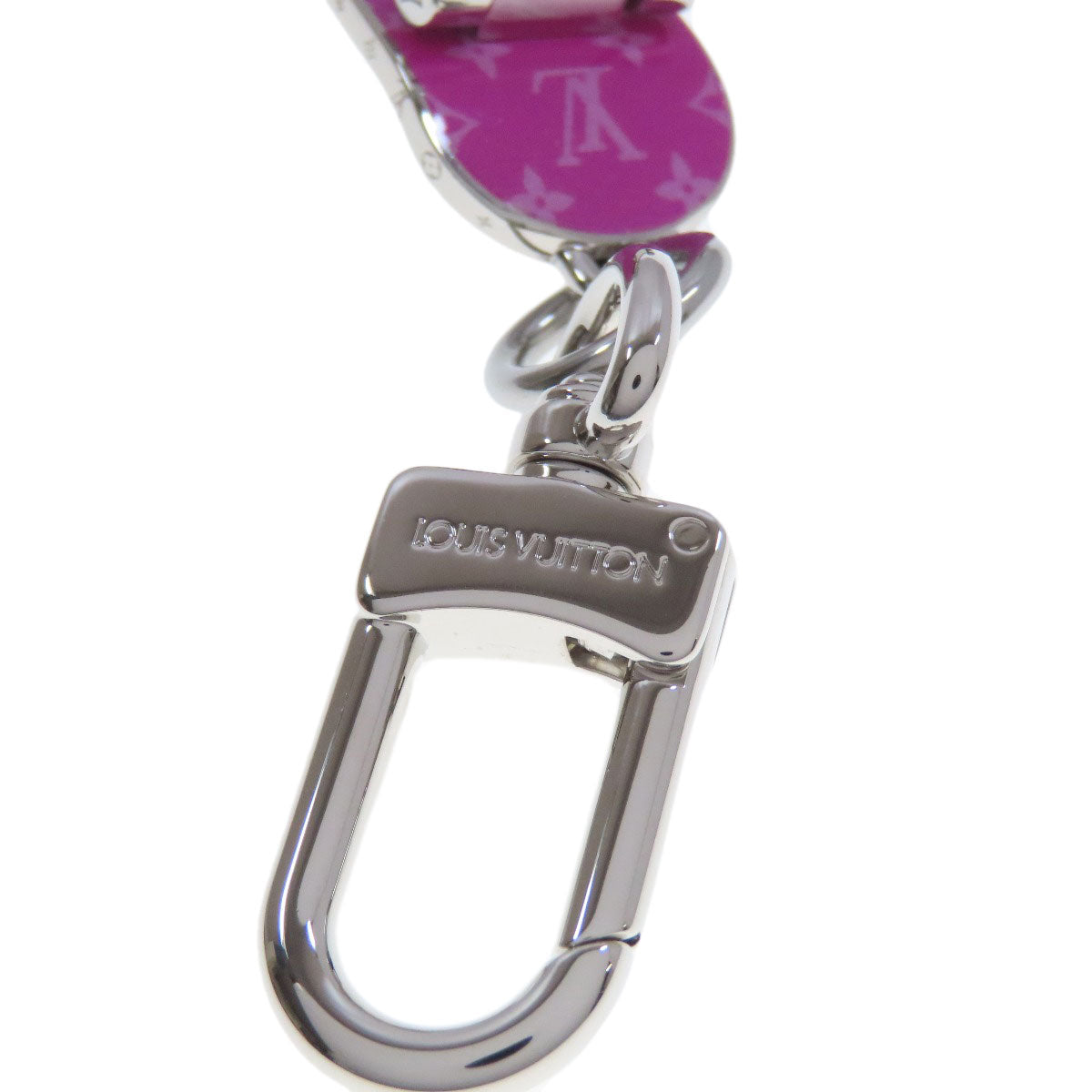 LOUIS VUITTON key ring MP3269 metallic Silver Bijoux sack Women