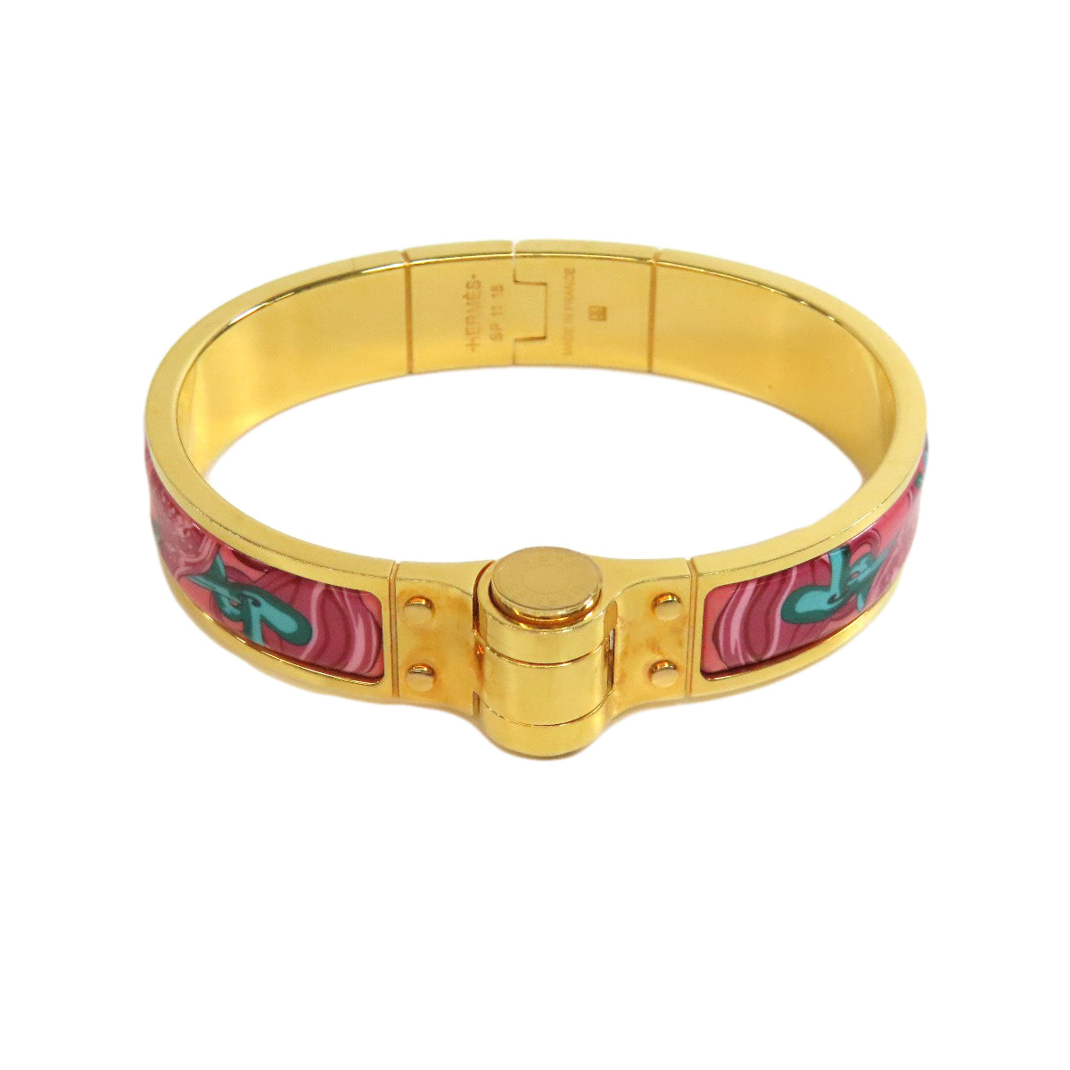HERMES bracelet metallic gold Chaniere PM Women