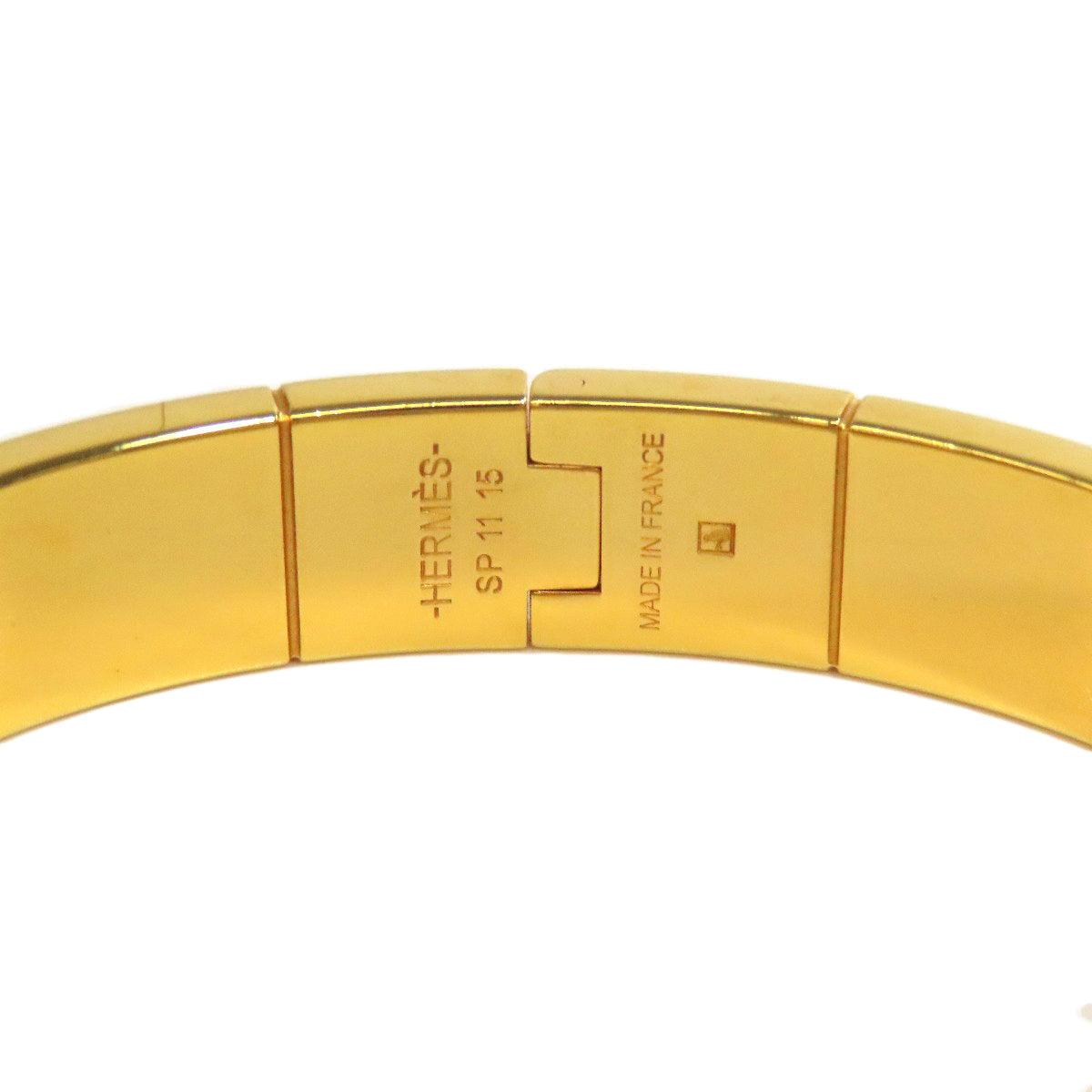 HERMES bracelet metallic gold Chaniere PM Women
