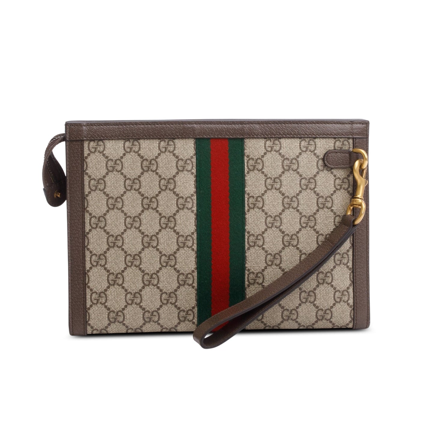 Gucci GG Supreme Monogram Small Ophidia Wristlet Pouch