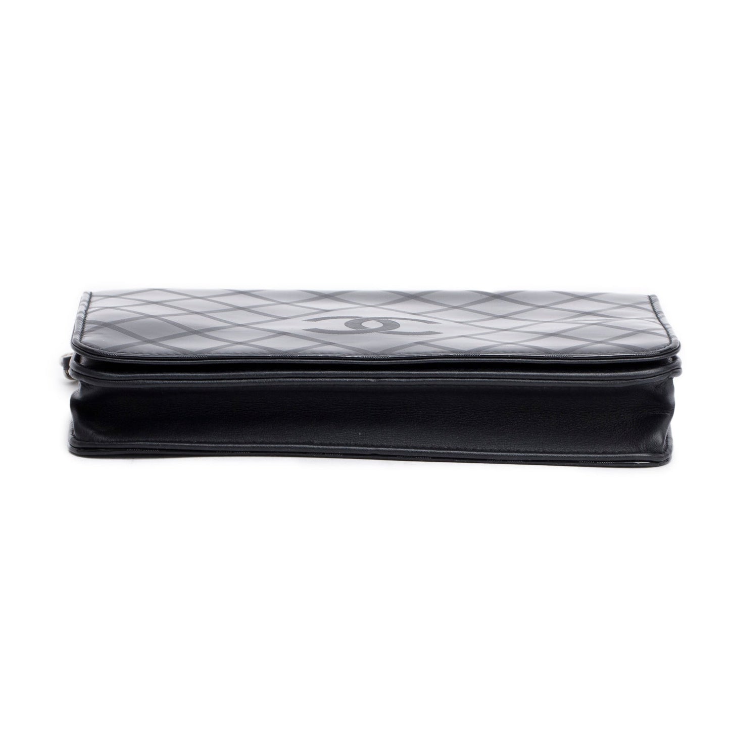 Chanel Black Patent CC Leather Wallet on Chain
