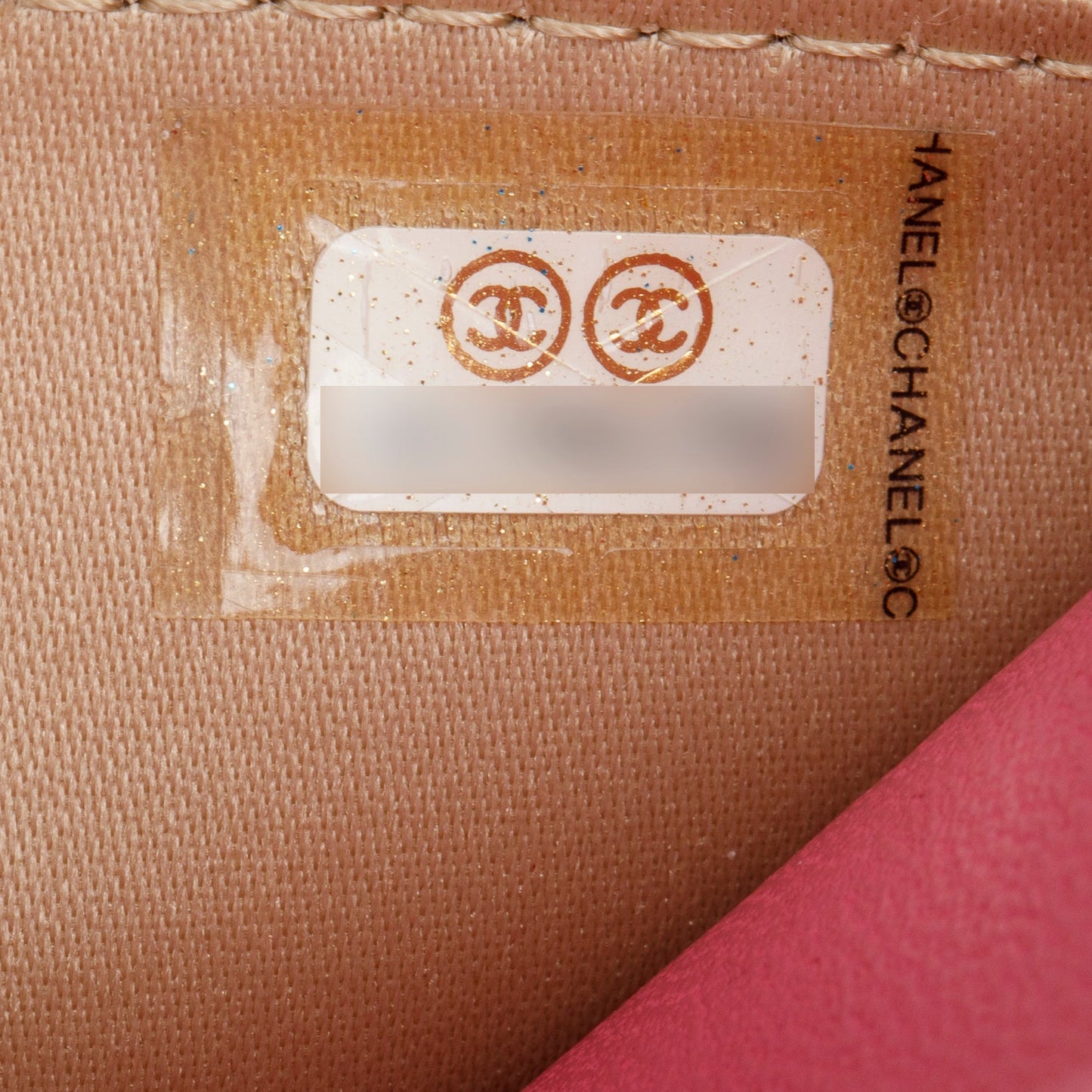 Chanel Pink Lambskin Camellia Embossed Wallet on Chain