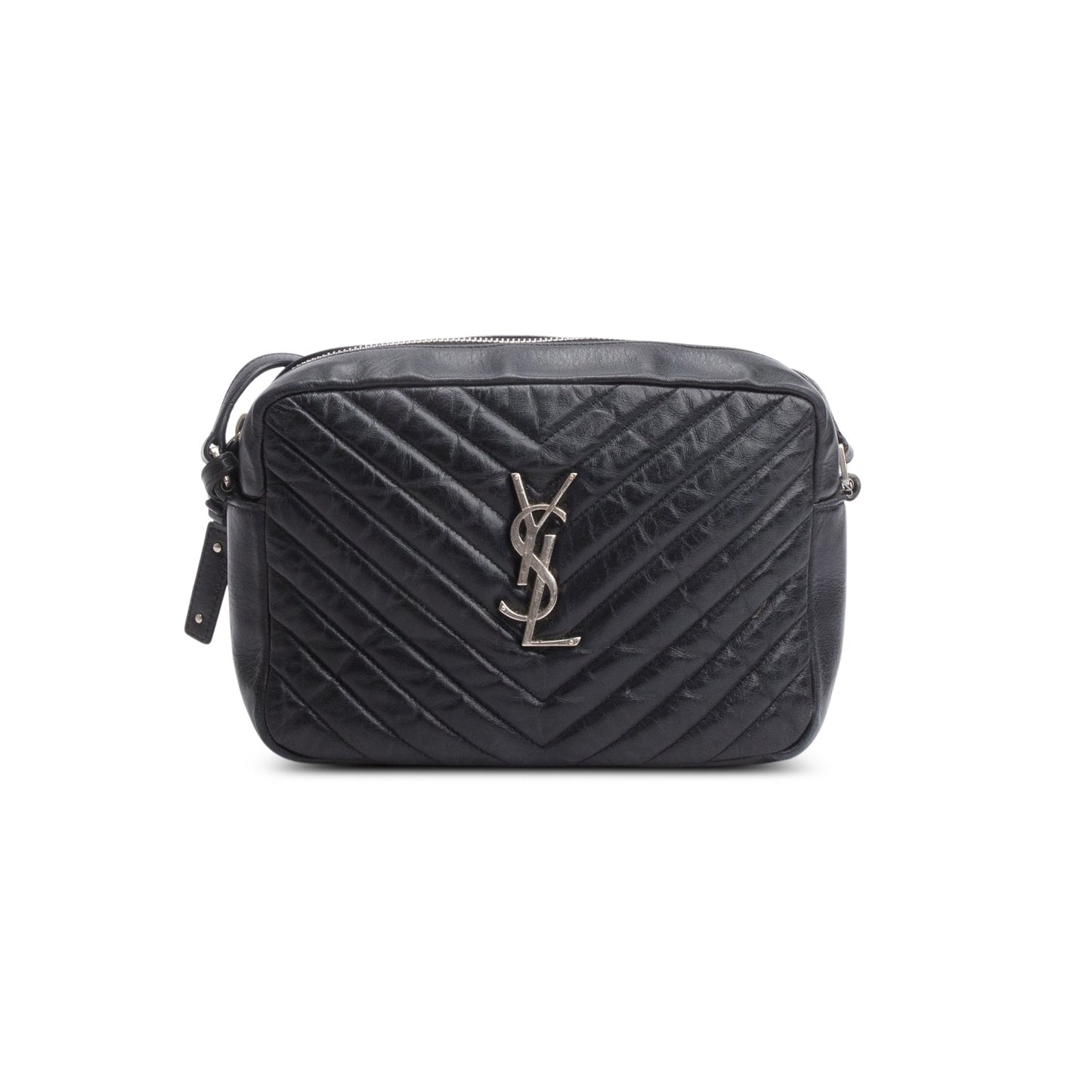 Saint Laurent Black Quilted Leather Lou Camera Bag