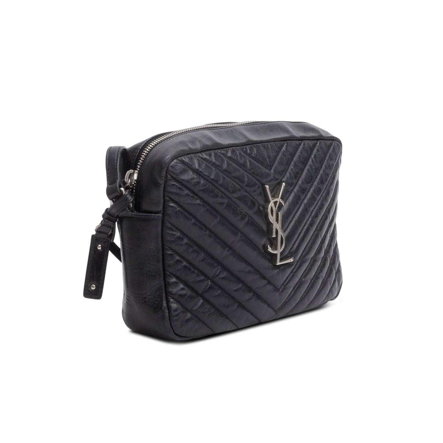 Saint Laurent Black Quilted Leather Lou Camera Bag