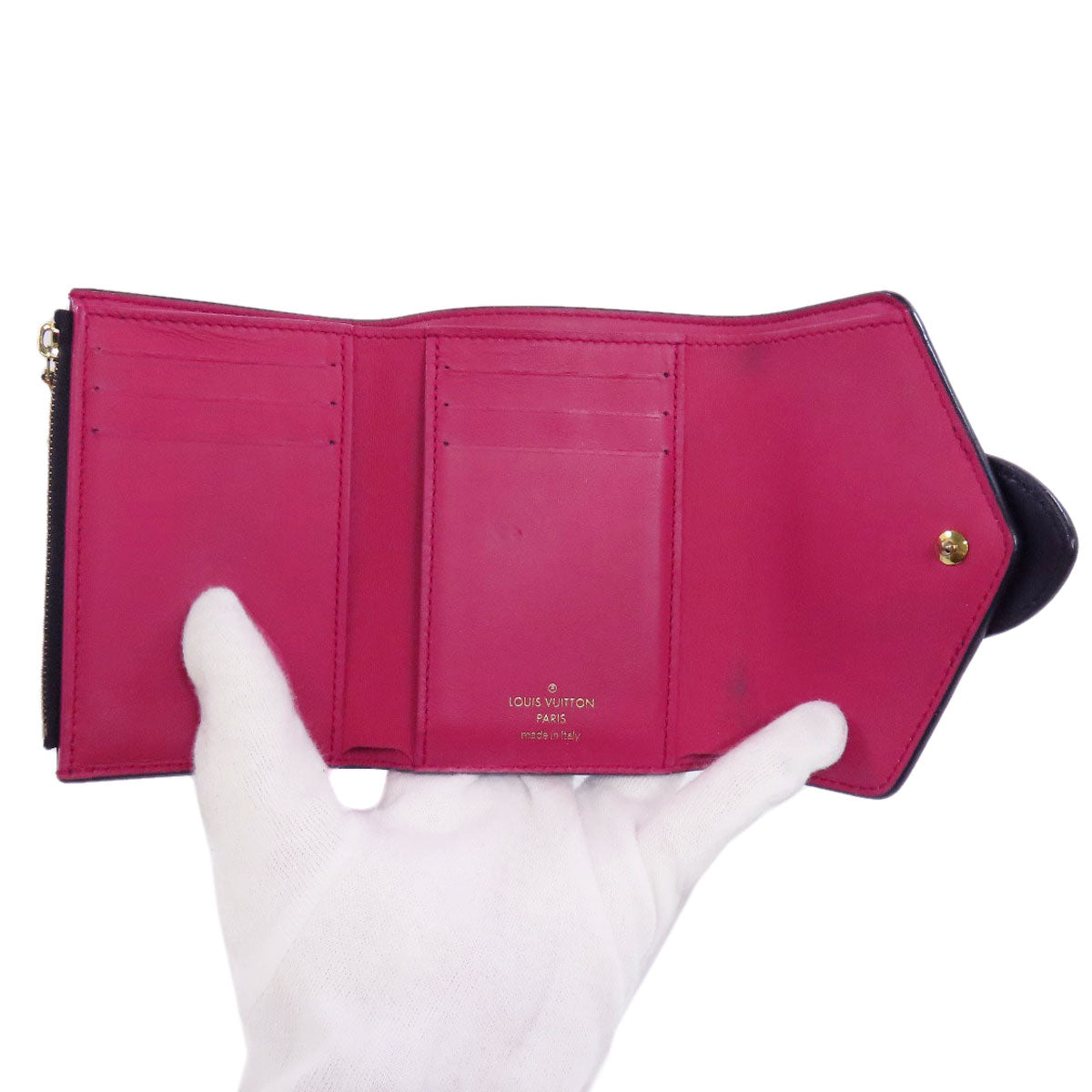 LOUIS VUITTON Bifold Wallet M69176 leather black Portefeuille LV Pont Neuf Women