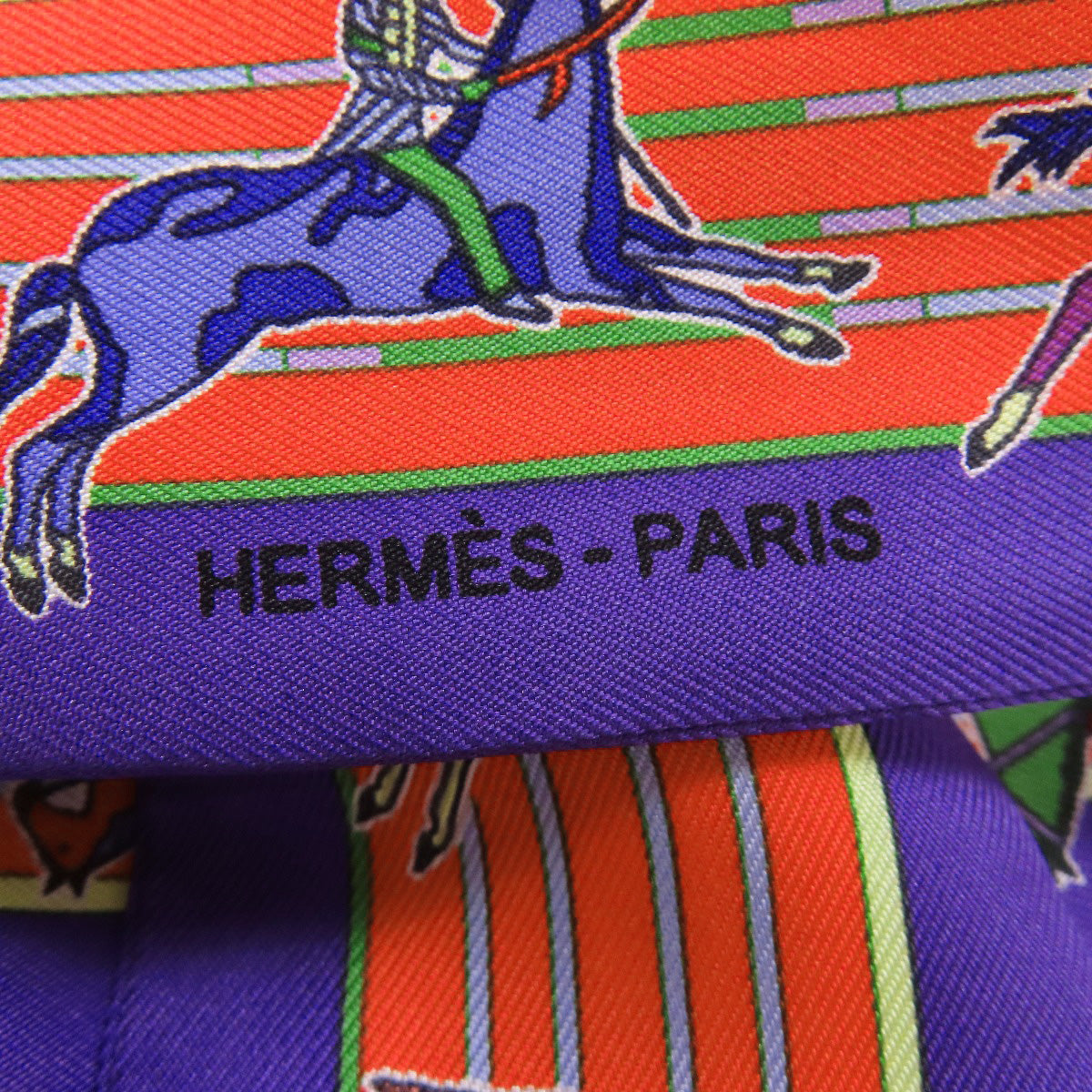 HERMES scarf silk purple Twilly Women
