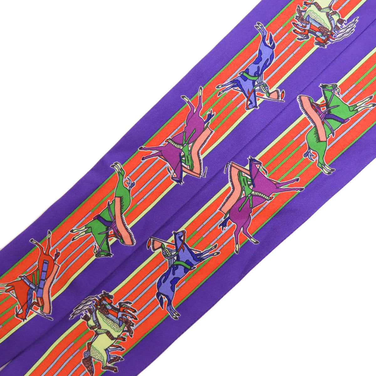 HERMES scarf silk purple Twilly Women