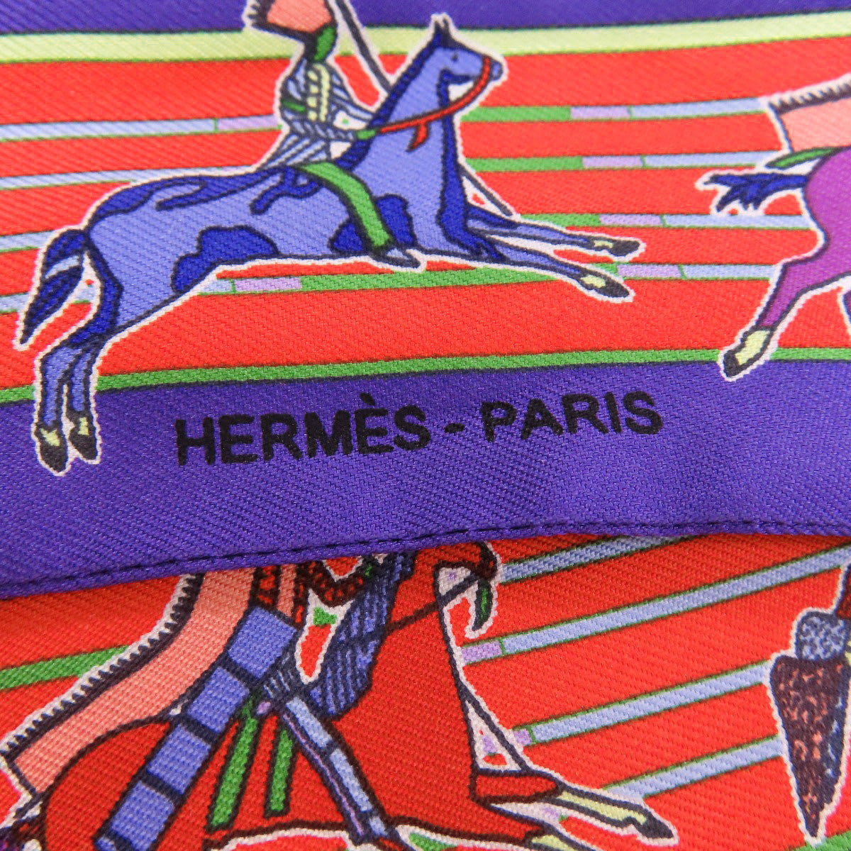 HERMES scarf silk purple Twilly Women