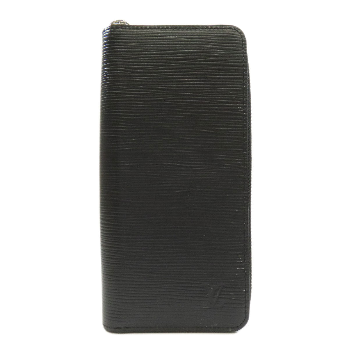 LOUIS VUITTON Long Wallet Purse M60965 Epi black Zippy wallet Vertical mens