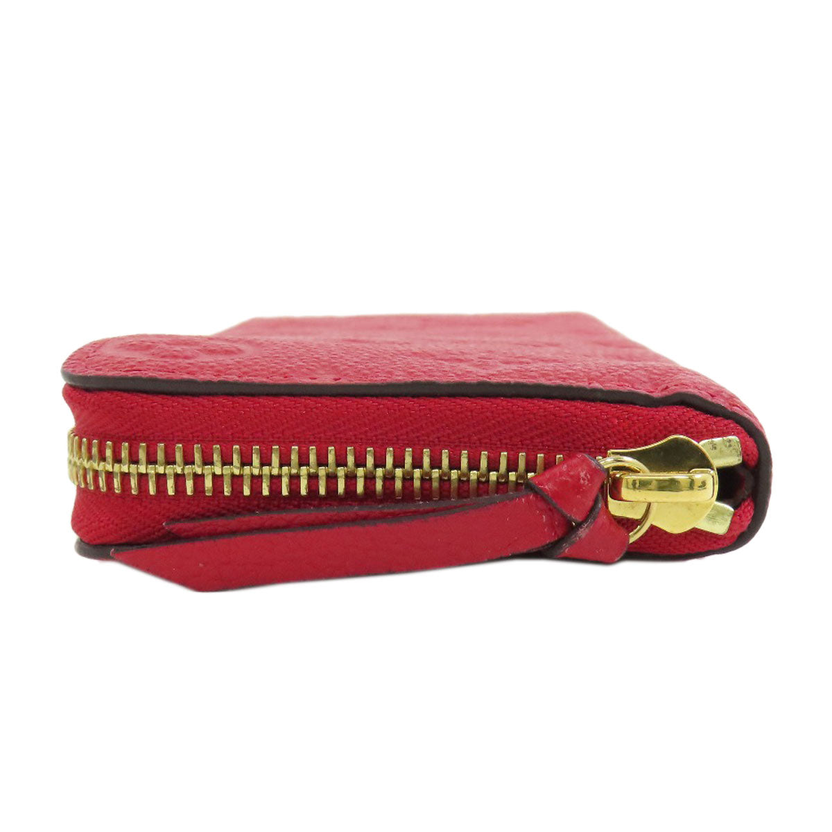 LOUIS VUITTON Long Wallet Purse M61701 Ann Platt Red Portefeuille Clemence Women