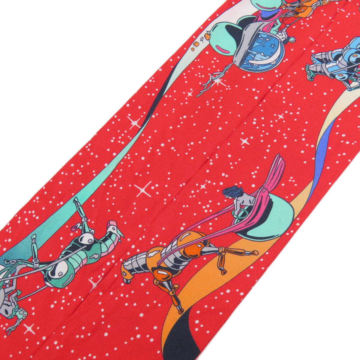 HERMES scarf silk Red Twilly