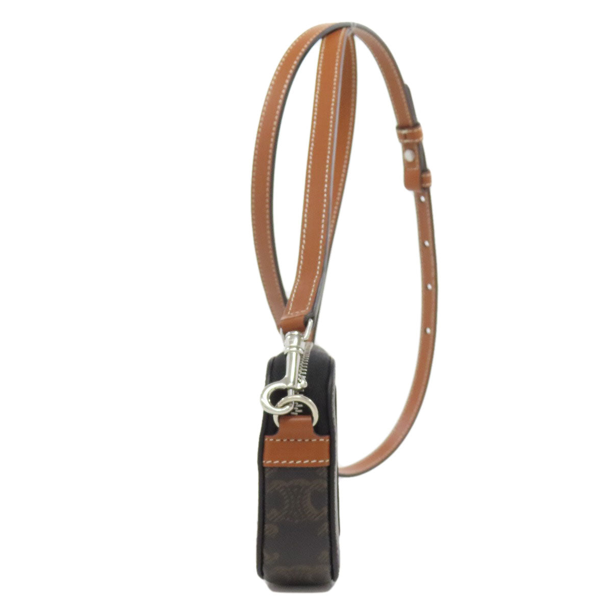 CELINE Shoulder Bag PVC Brown Triomphe Women