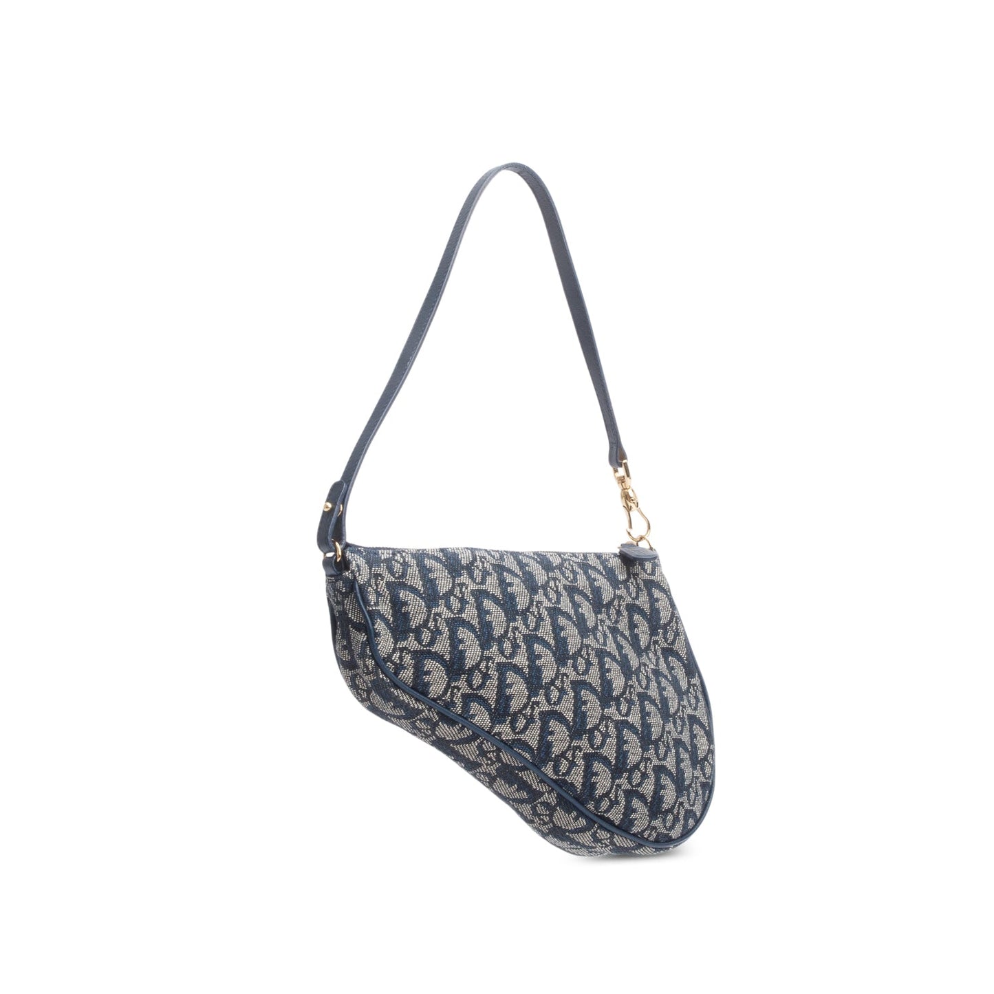 Christian Dior Navy Diorissimo Saddle Pochette