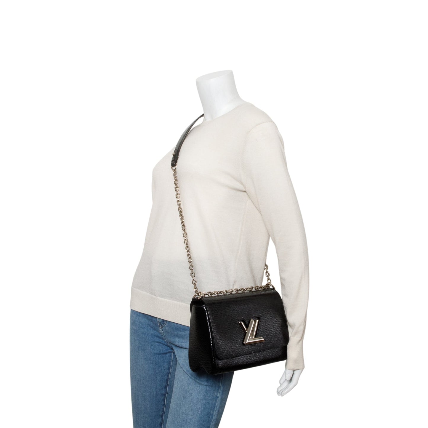 Louis Vuitton Black Epi Leather Twist MM Bag