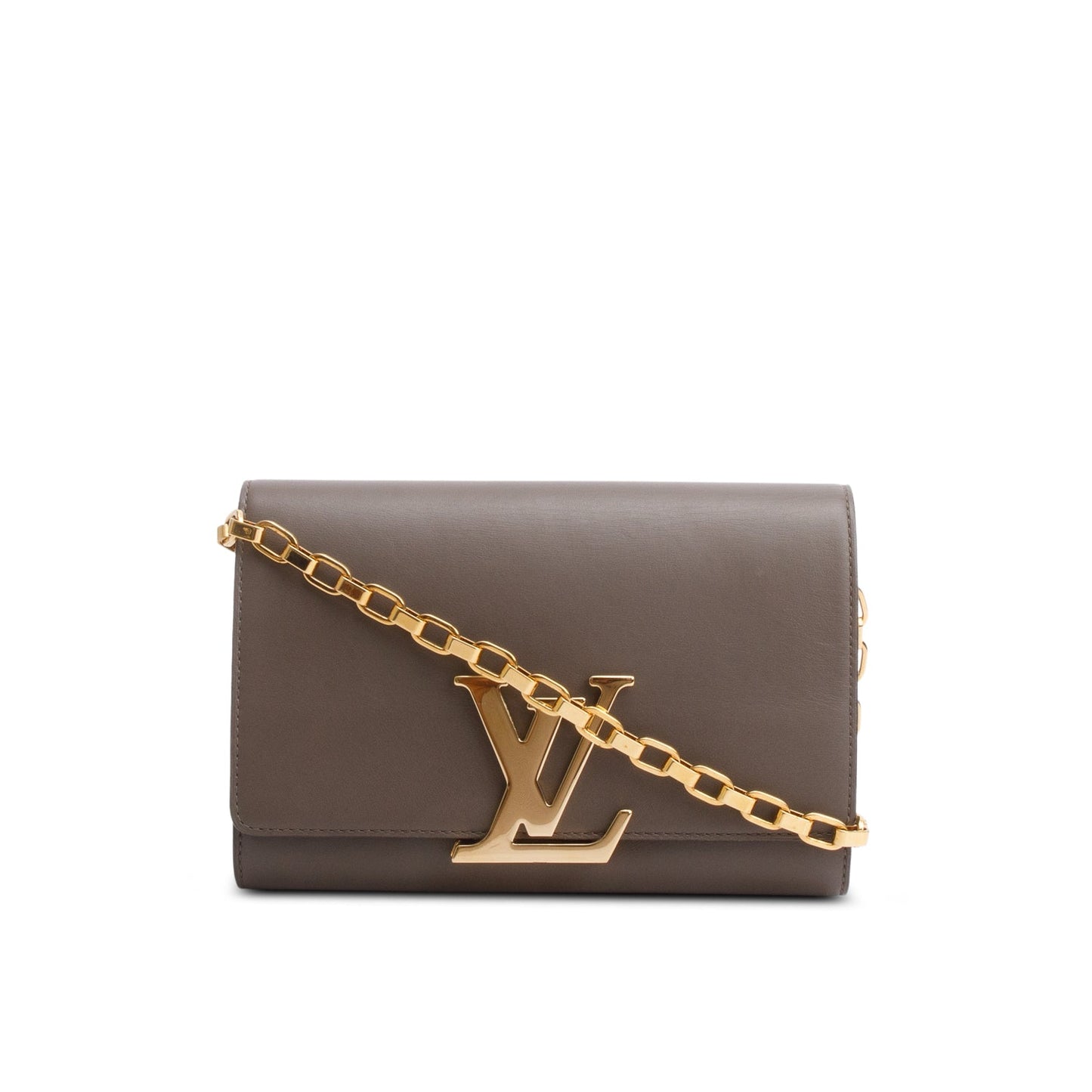 Louis Vuitton Taupe Calfskin Chain Louise Pochette