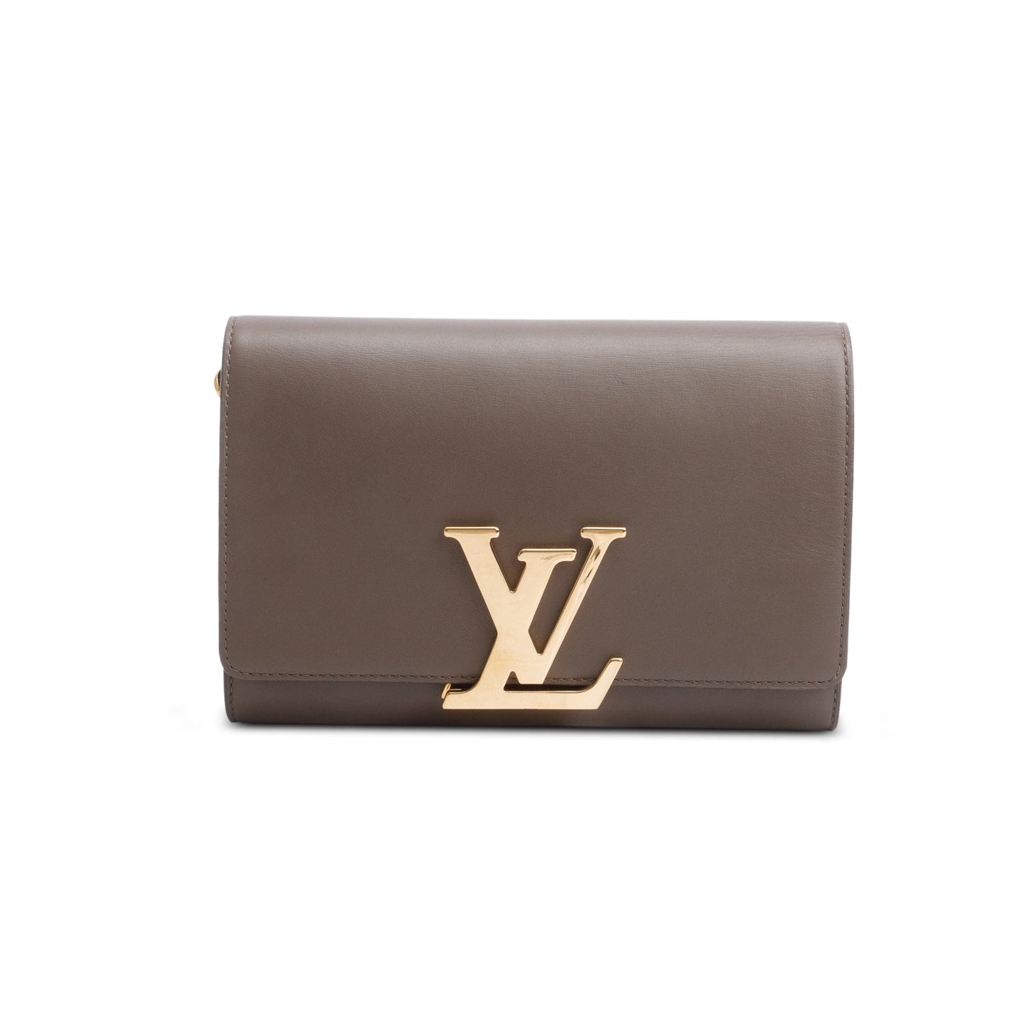 Louis Vuitton Taupe Calfskin Chain Louise Pochette