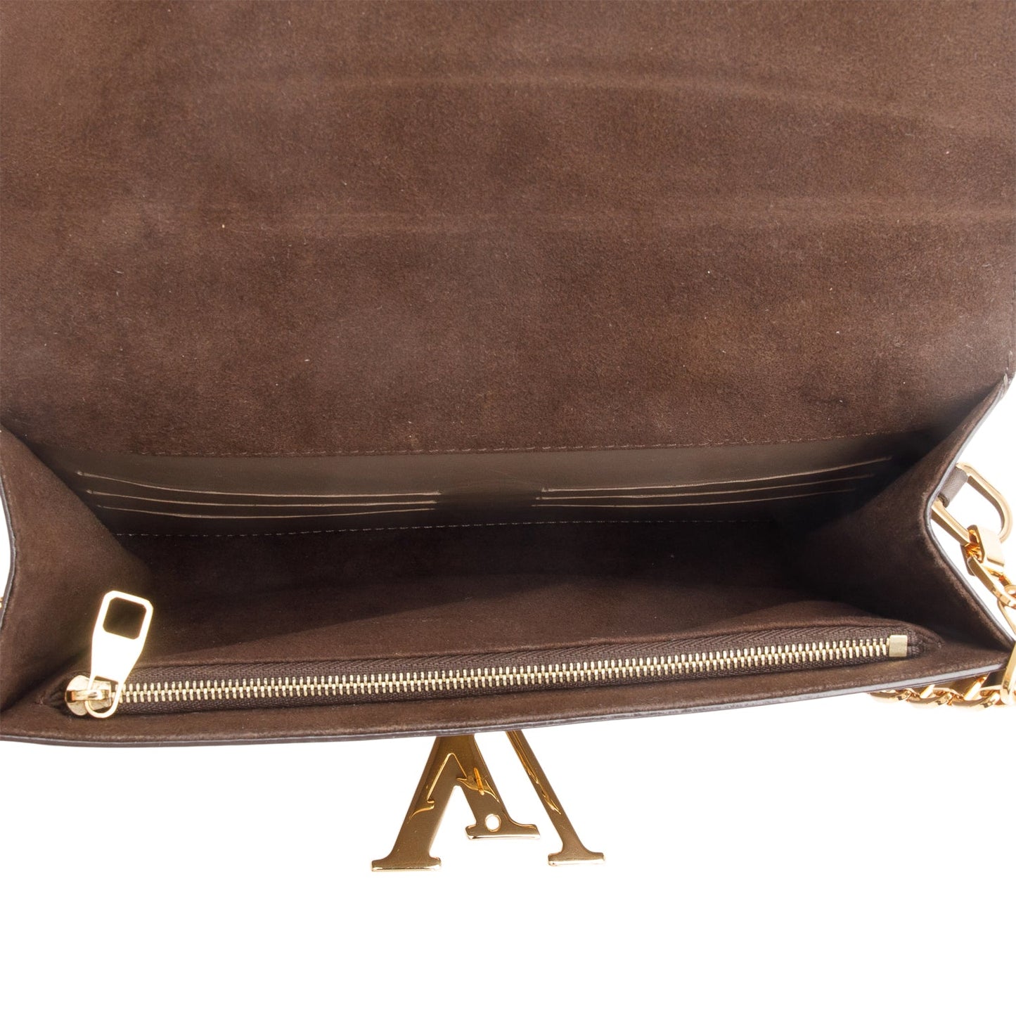 Louis Vuitton Taupe Calfskin Chain Louise Pochette