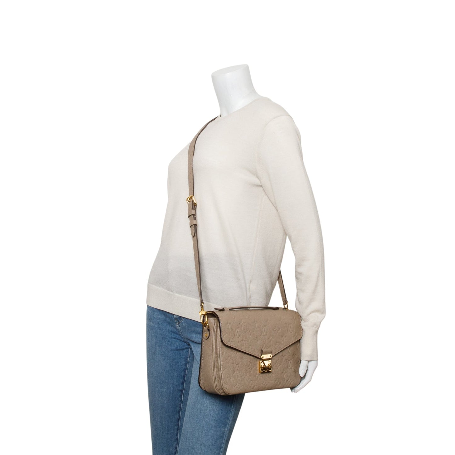 Louis Vuitton Taupe Monogram Empreinte Pochette Metis
