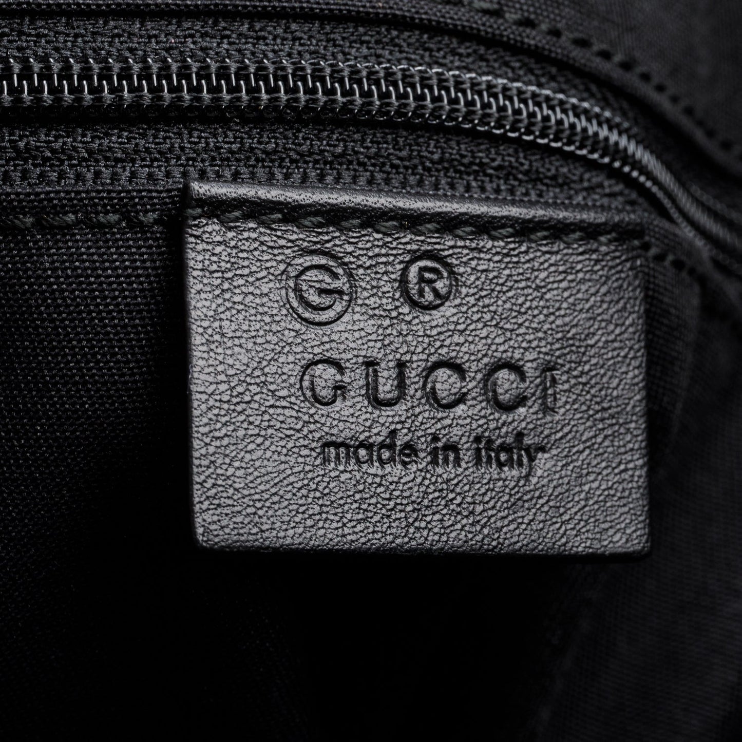 Gucci Black Guccissima Medium GG Charm Convertible Dome Satchel