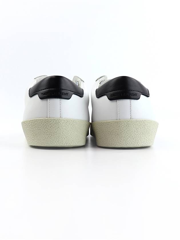 Luxury Saint Laurent Trending 2025 Court Classic SL06 Black Tab Low Top Sneakers White