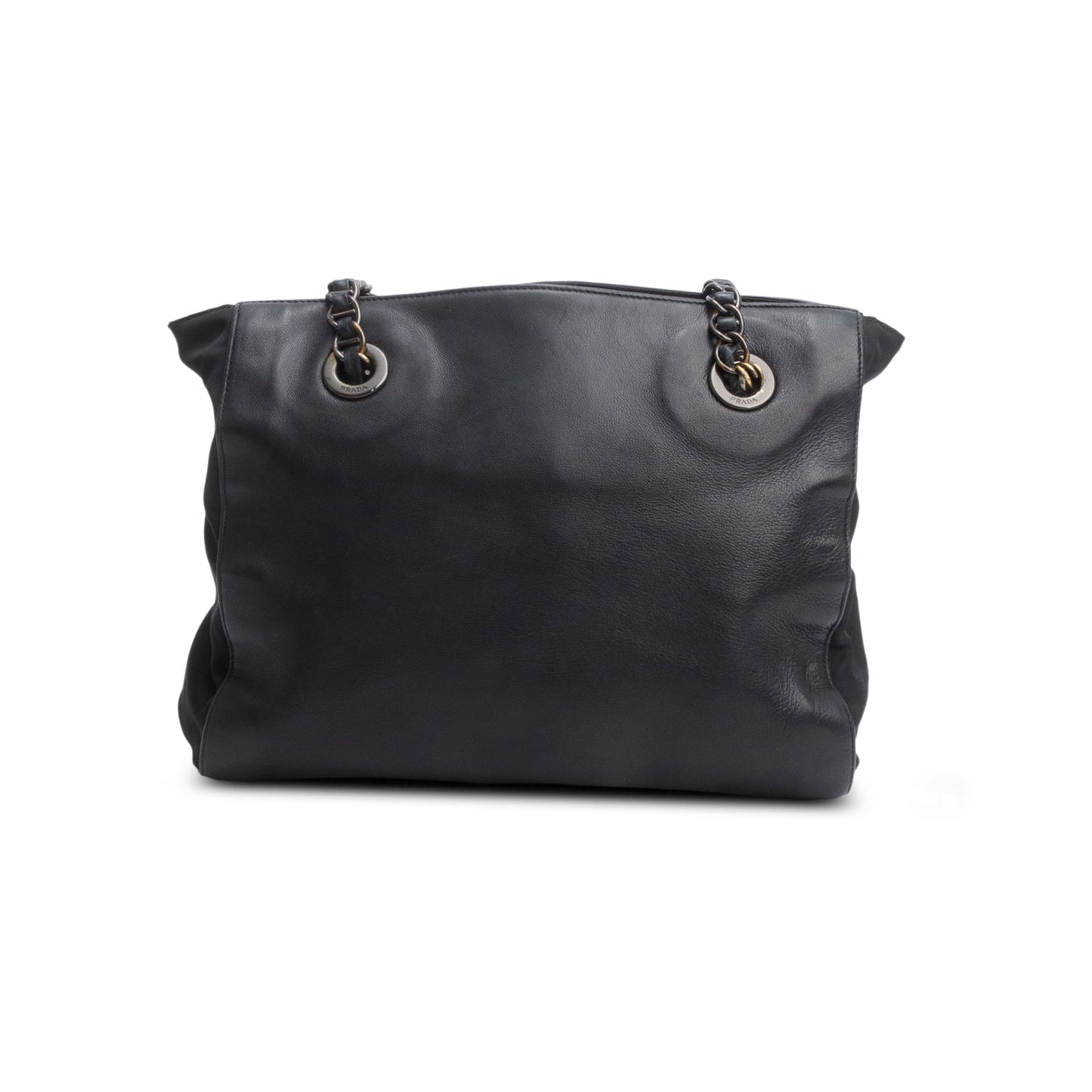 Prada Black Nappa Leather & Tessuto Nylon Catena Bag
