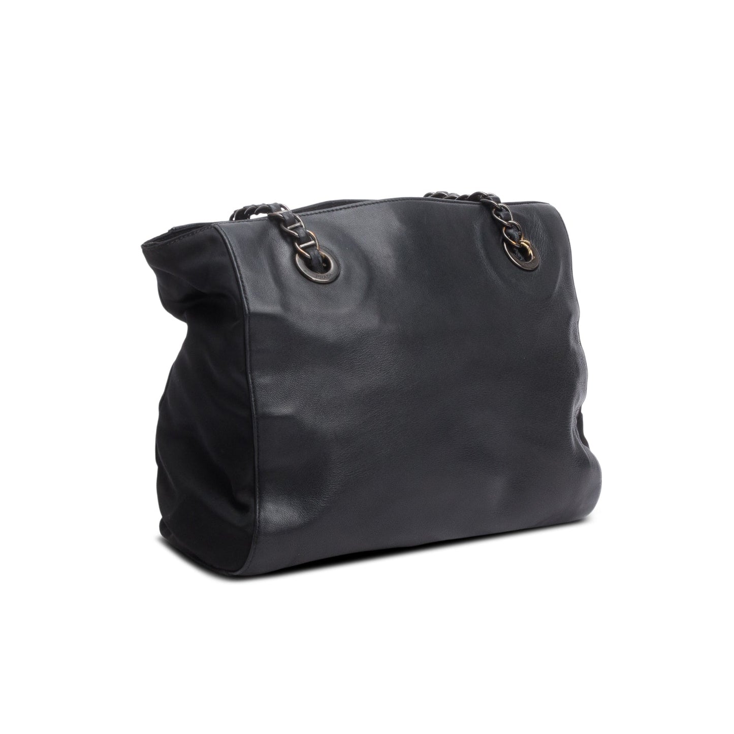 Prada Black Nappa Leather & Tessuto Nylon Catena Bag