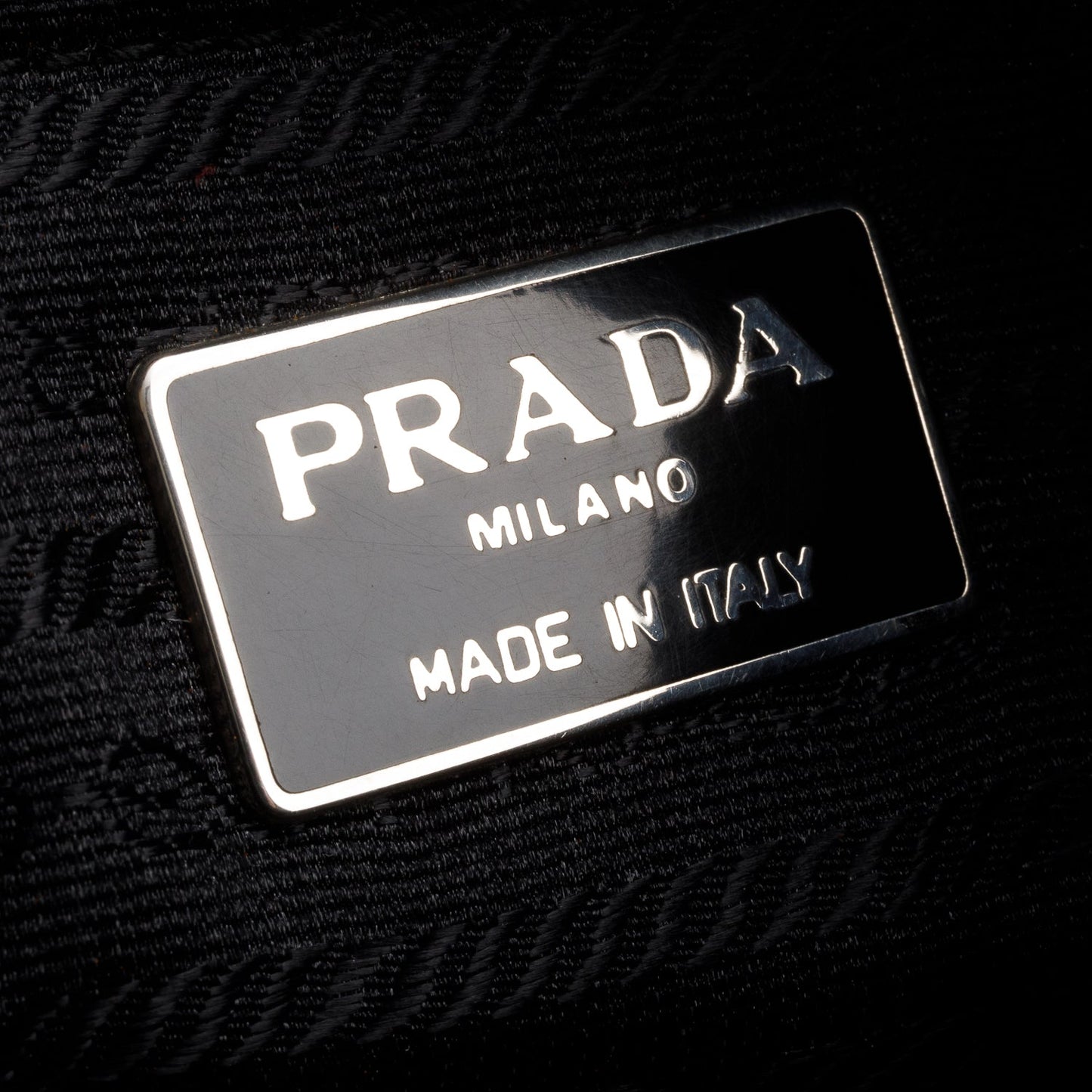Prada Black Nappa Leather & Tessuto Nylon Catena Bag