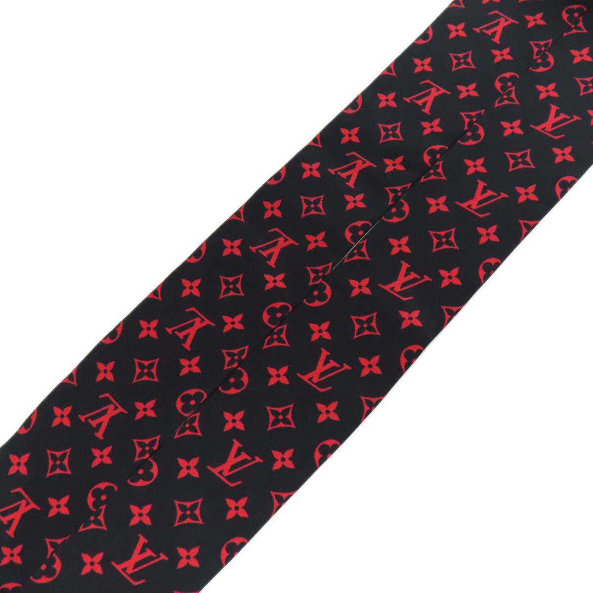 LOUIS VUITTON scarf silk black Bando Women